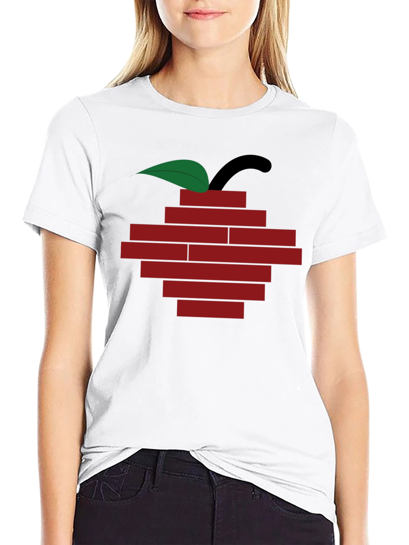 Brick Apple Graphic Tee - Modern Urban Style