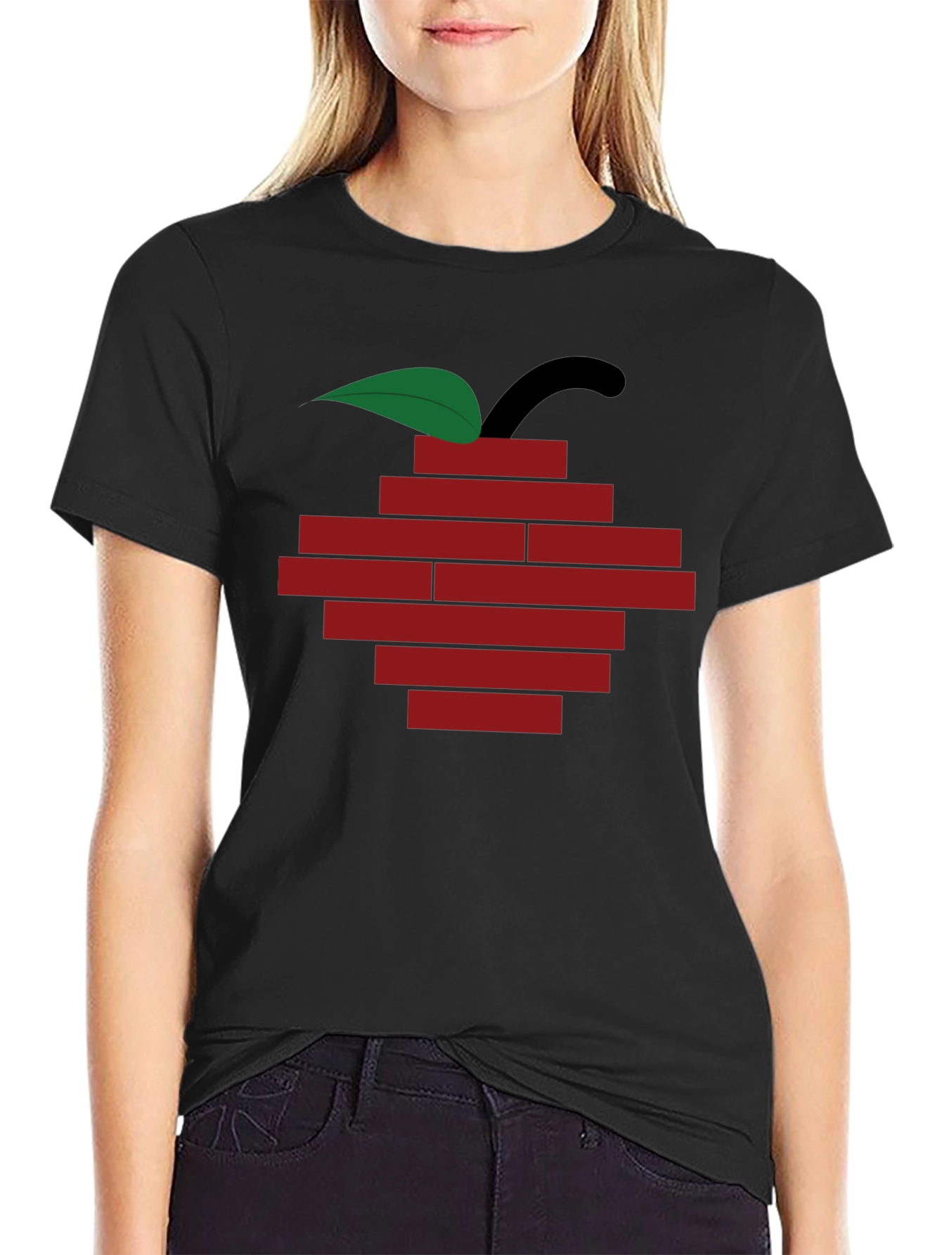 Brick Apple Graphic Tee - Modern Urban Style