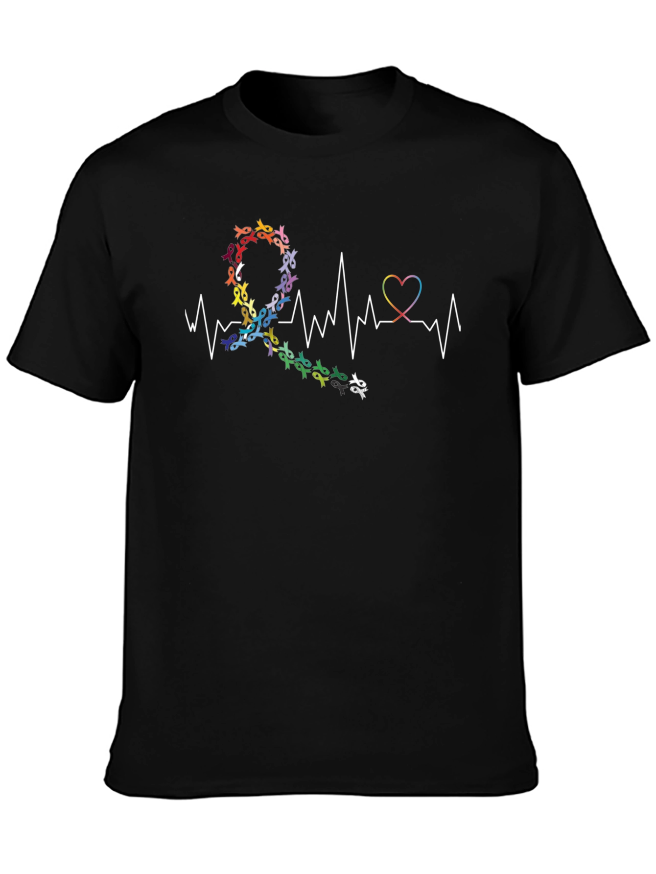 Autism Awareness Heartbeat Ribbon T-Shirt
