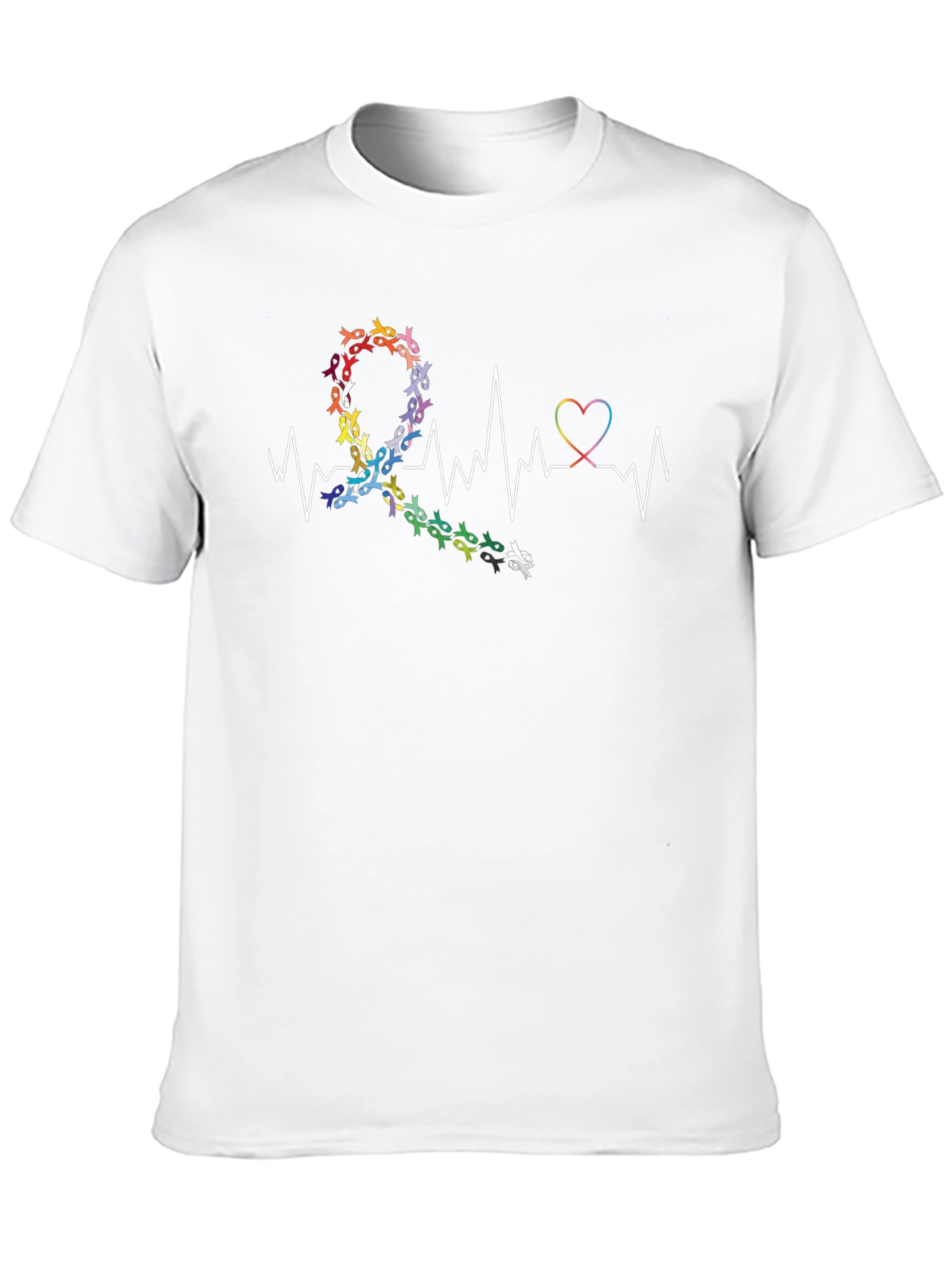 Autism Awareness Heartbeat Ribbon T-Shirt
