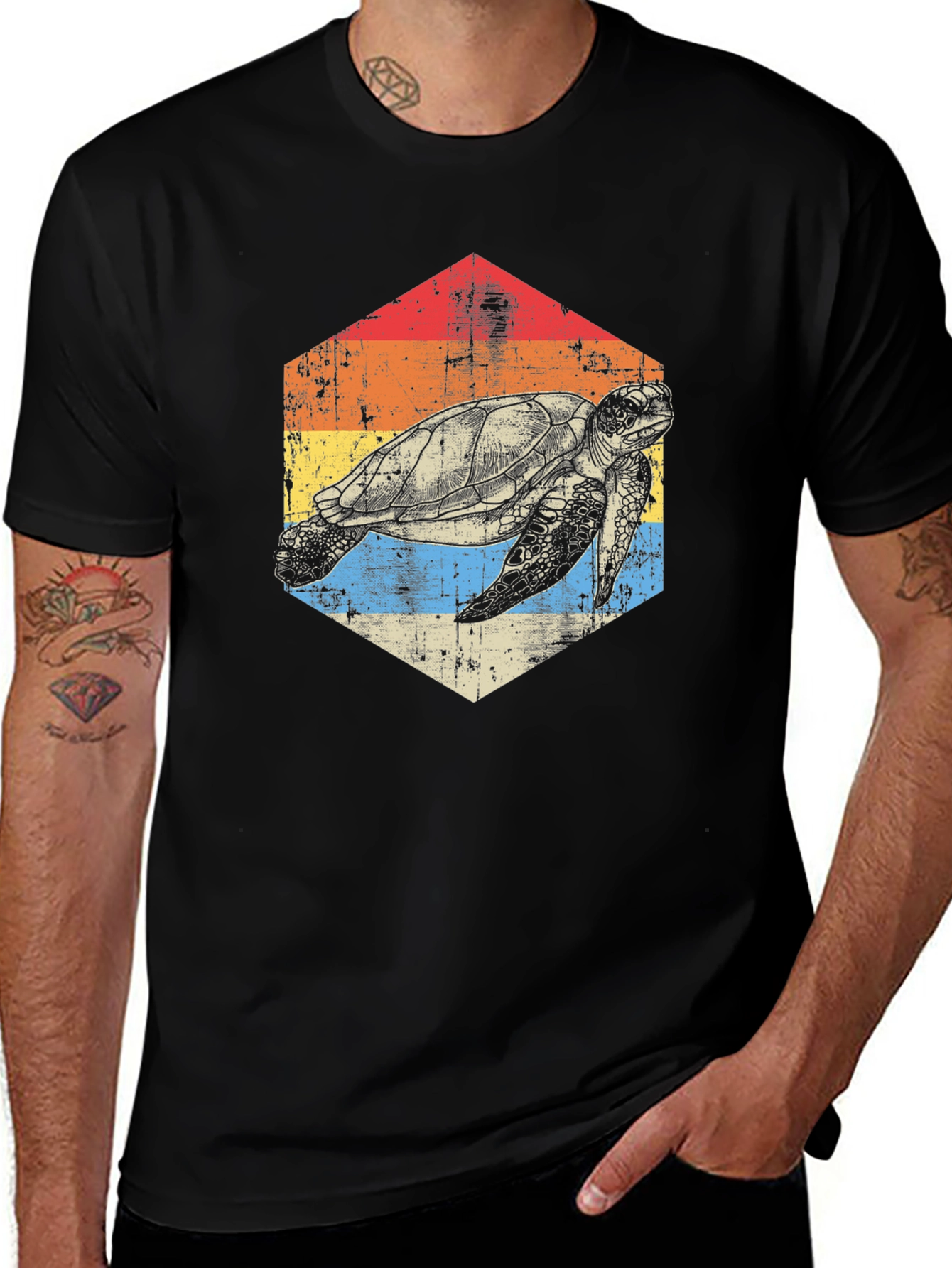 Retro Turtle Graphic T-Shirt