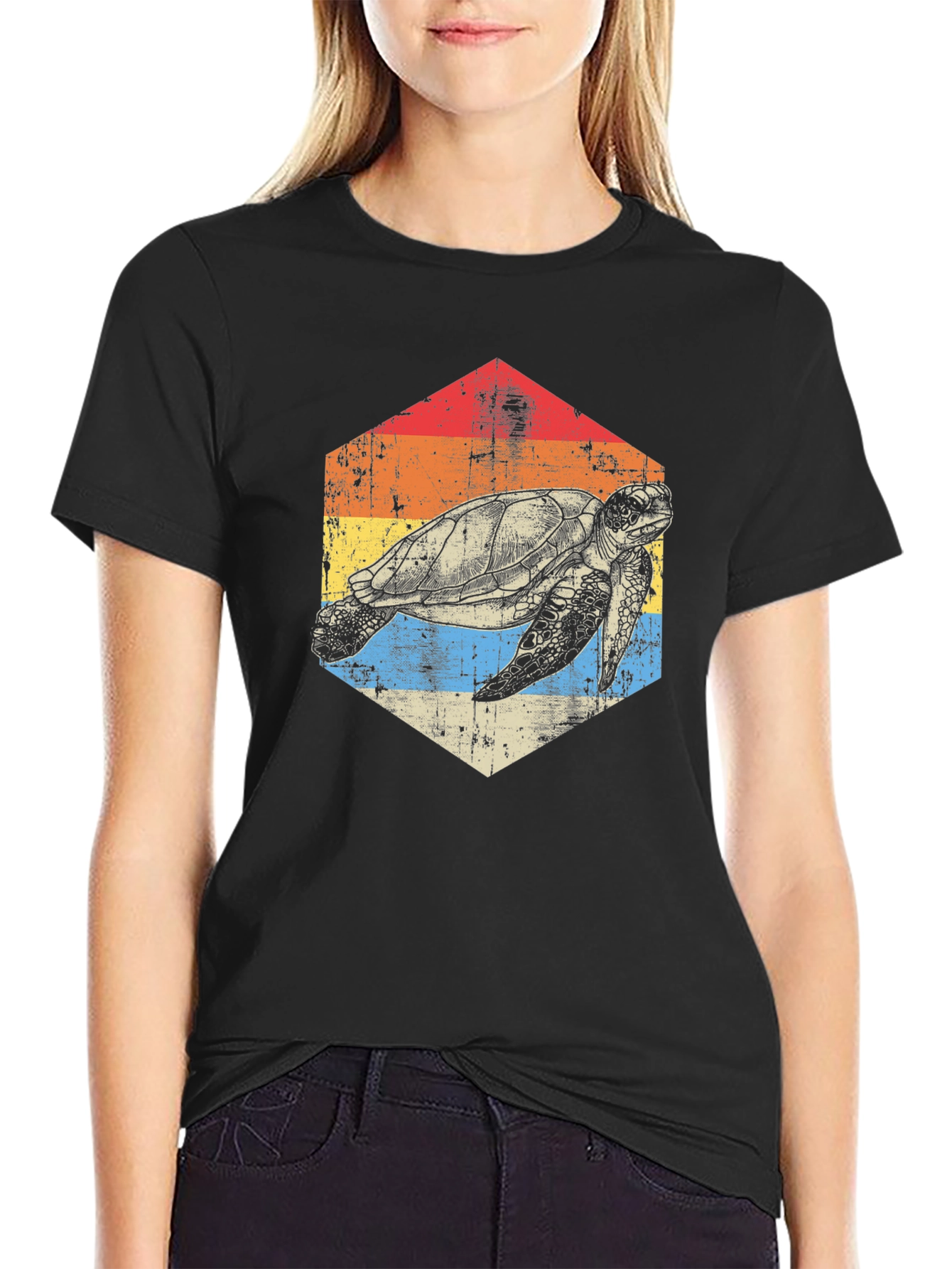 Retro Turtle Graphic T-Shirt