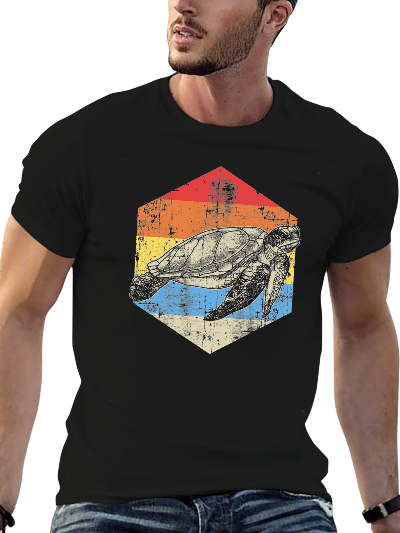 Retro Turtle Graphic T-Shirt