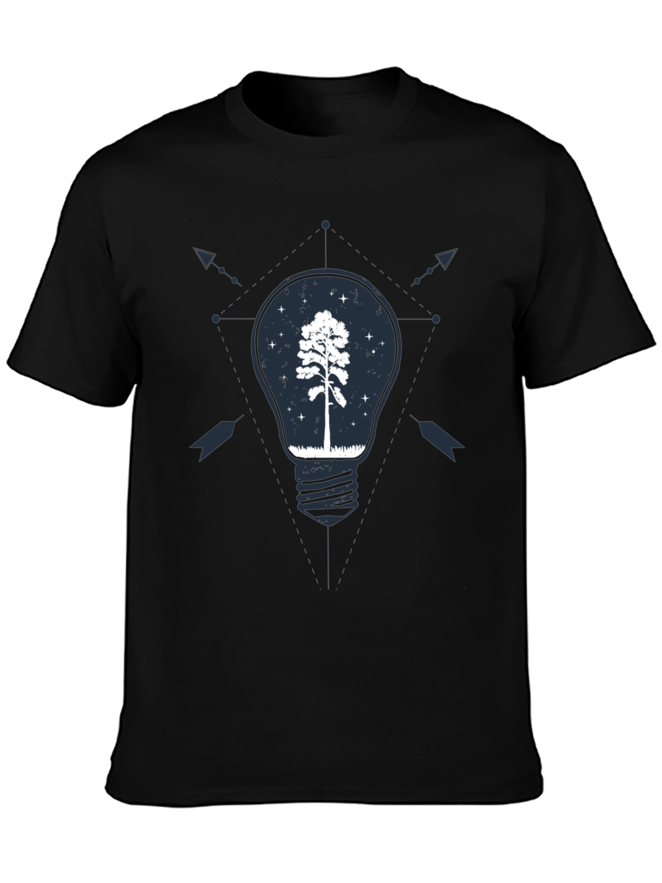 Tree Bulb Graphic Tee - Nature Inspired Design