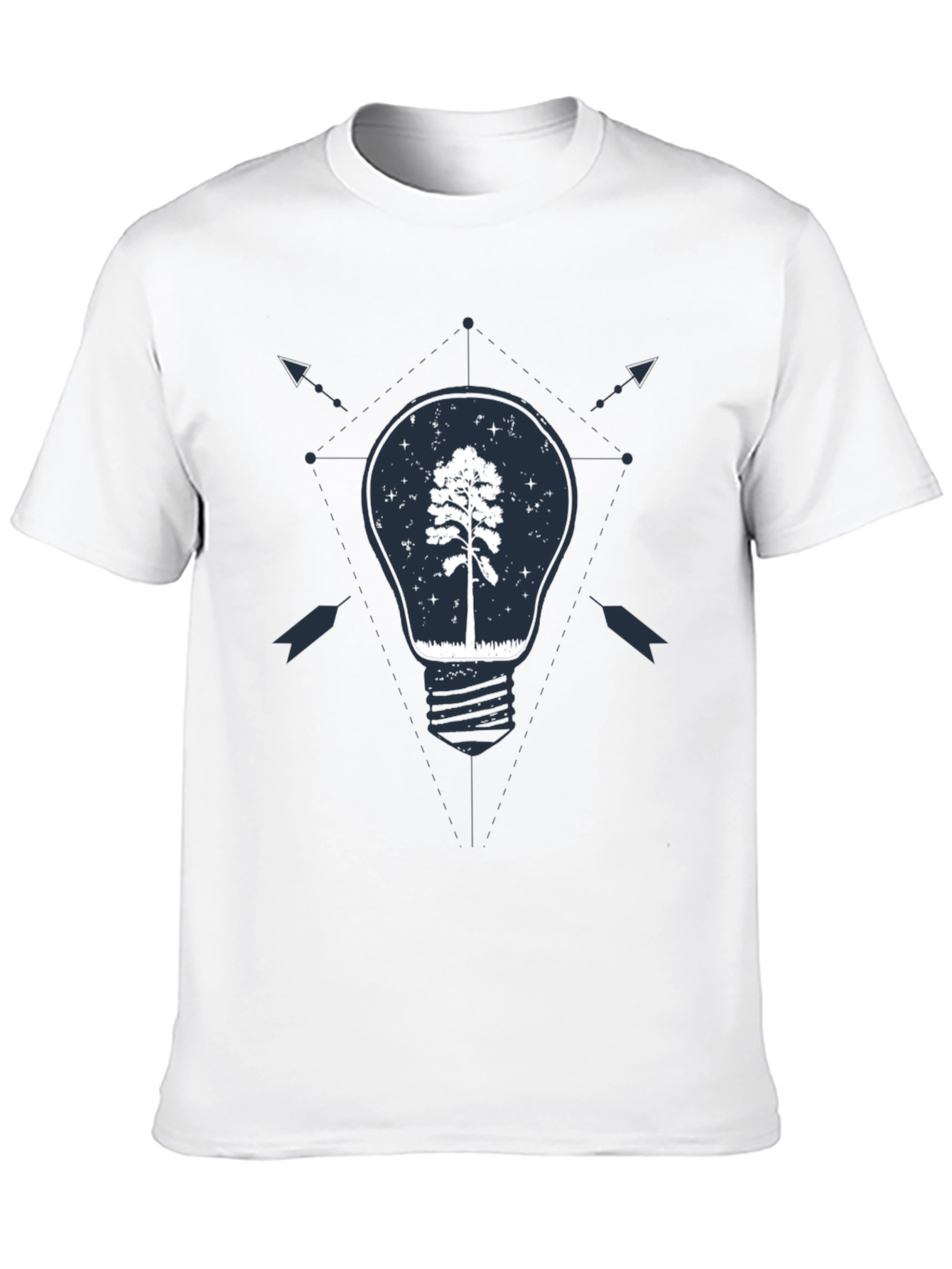 Tree Bulb Graphic Tee - Nature Inspired Design