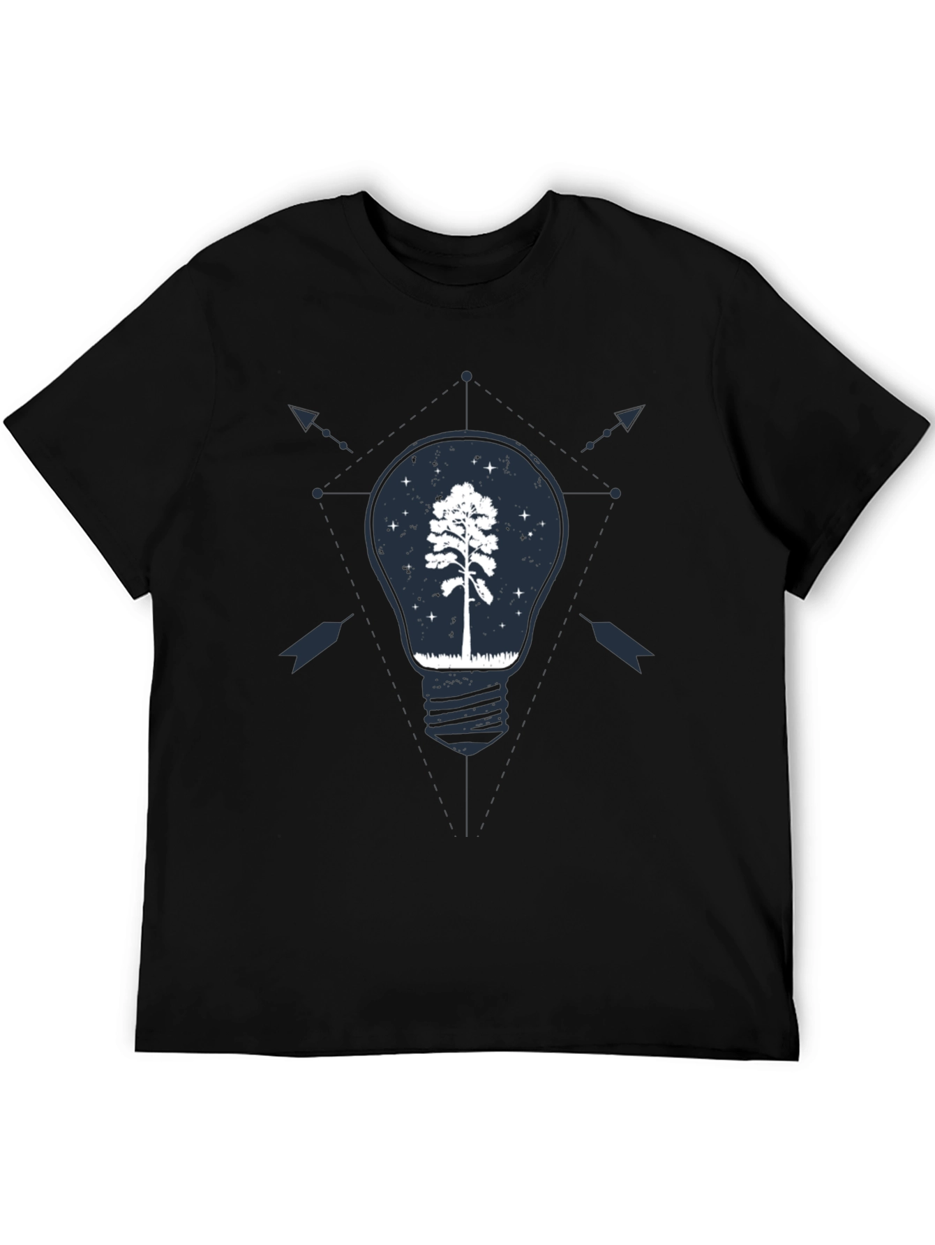 Tree Bulb Graphic Tee - Nature Inspired Design