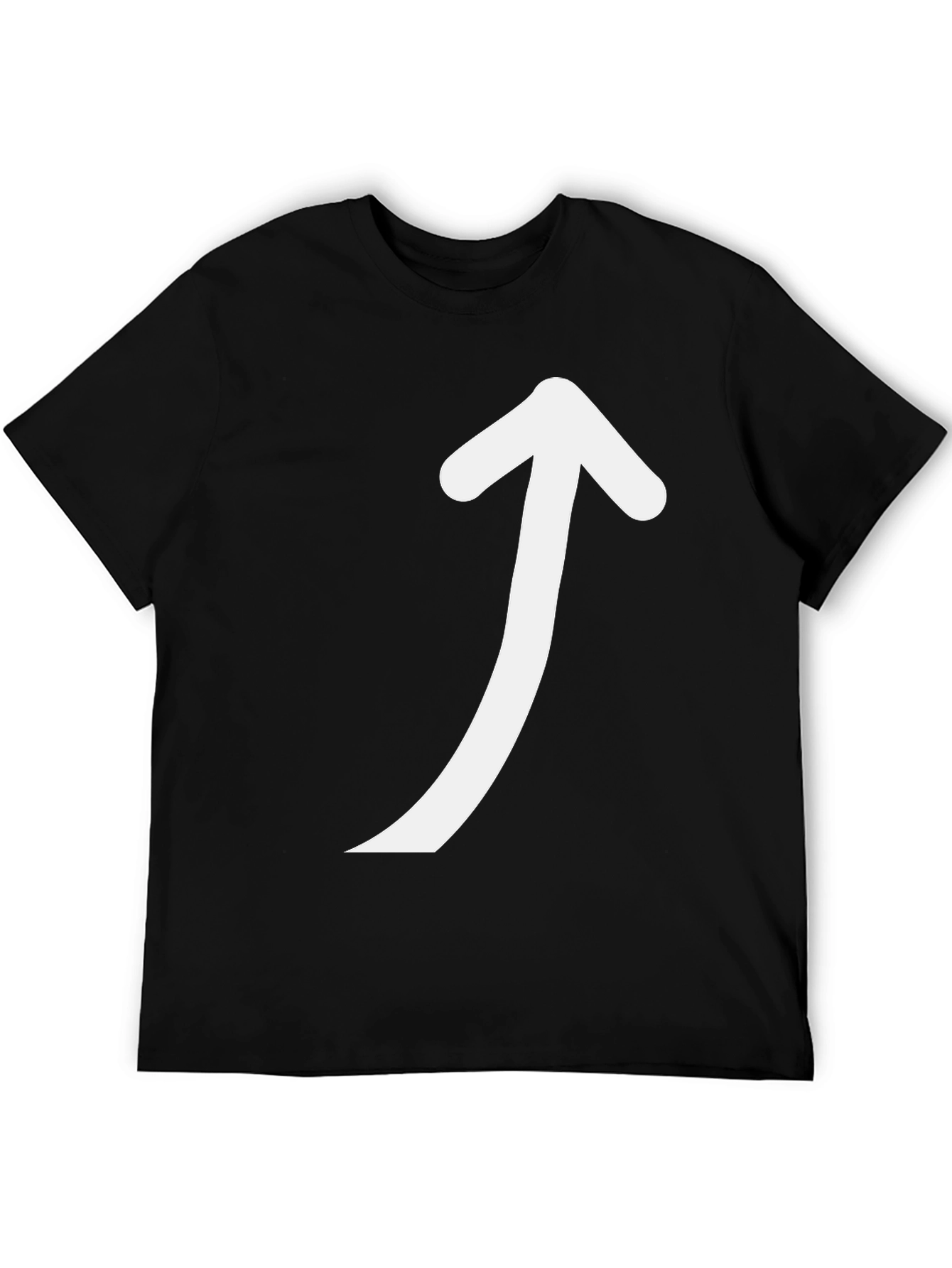 Arrow Up Graphic Black T-Shirt - Directional Style
