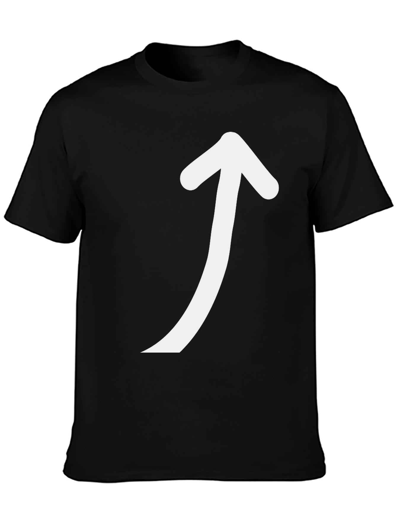 Arrow Up Graphic Black T-Shirt - Directional Style
