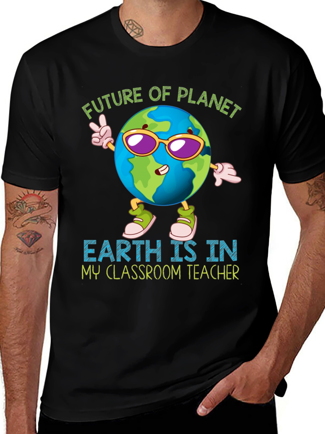 Future Planet Earth Teacher T-Shirt