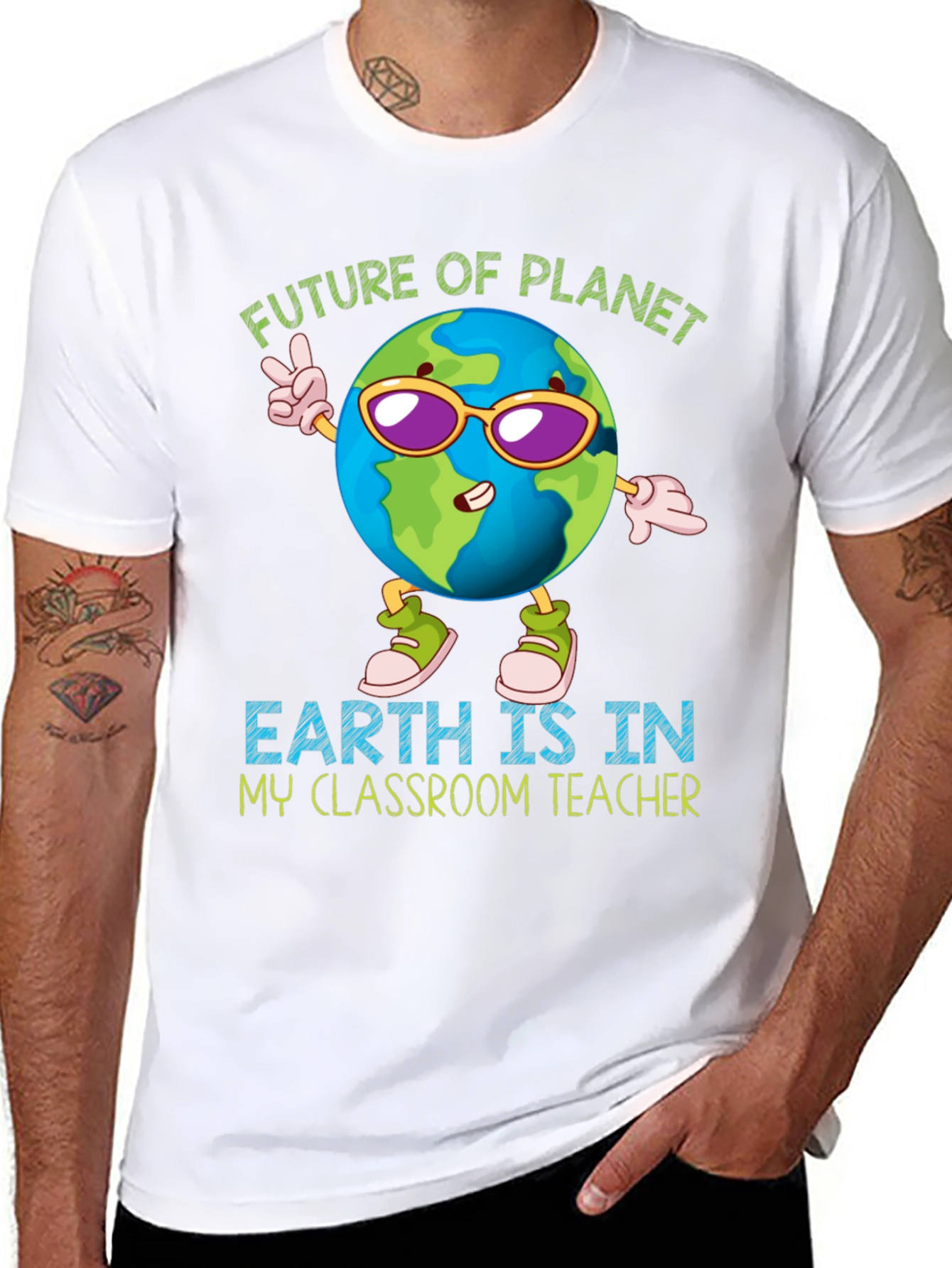 Future Planet Earth Teacher T-Shirt