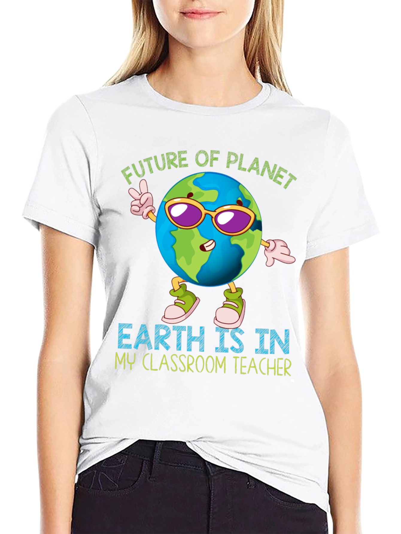 Future Planet Earth Teacher T-Shirt