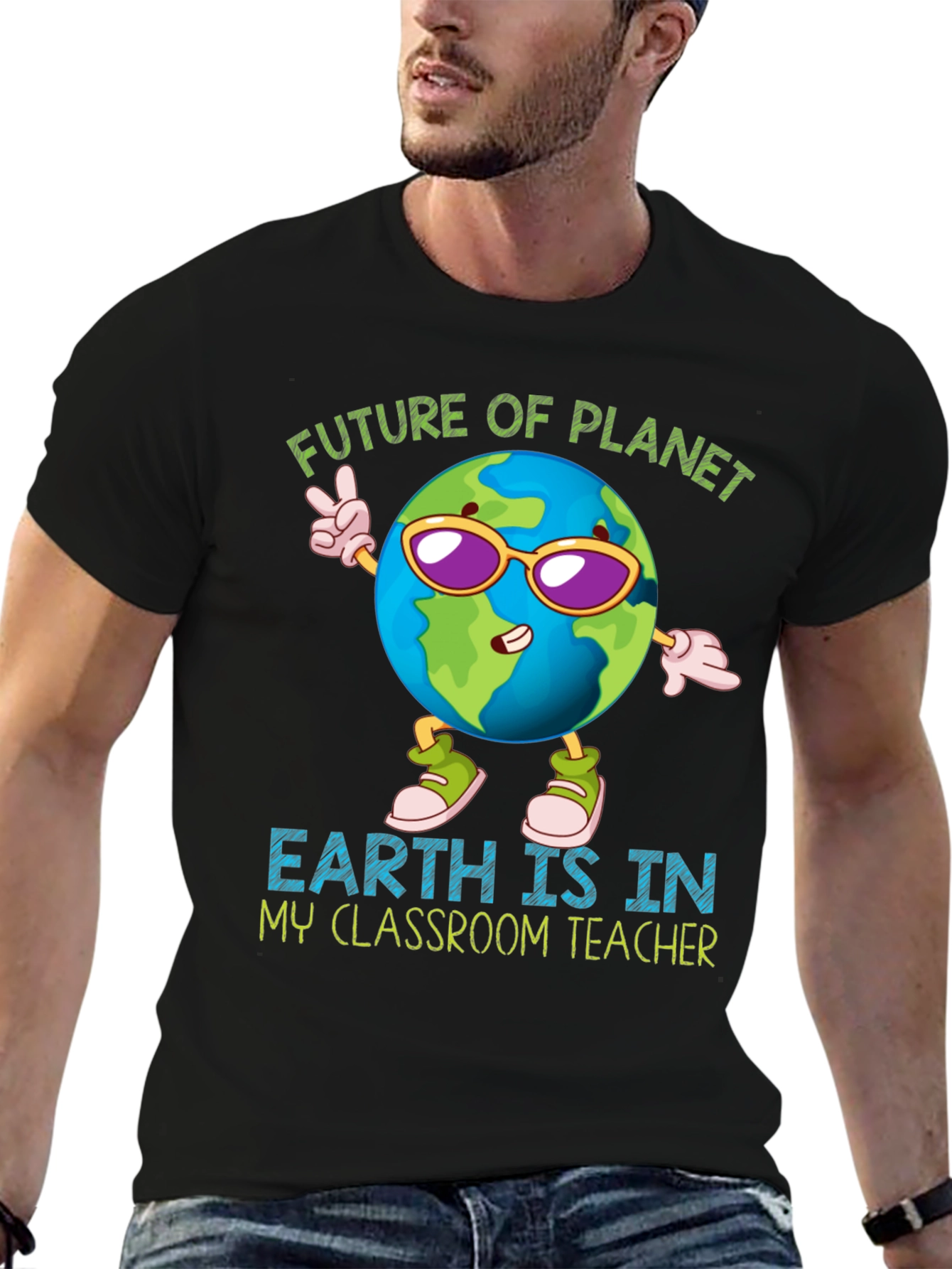 Future Planet Earth Teacher T-Shirt