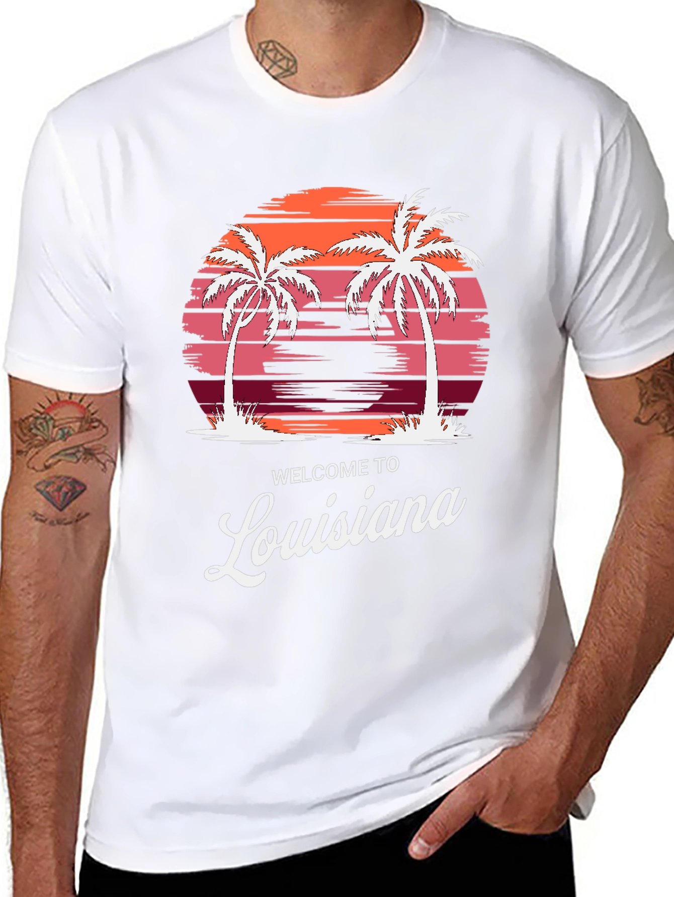 Welcome to Louisiana Palm Tree T-Shirt
