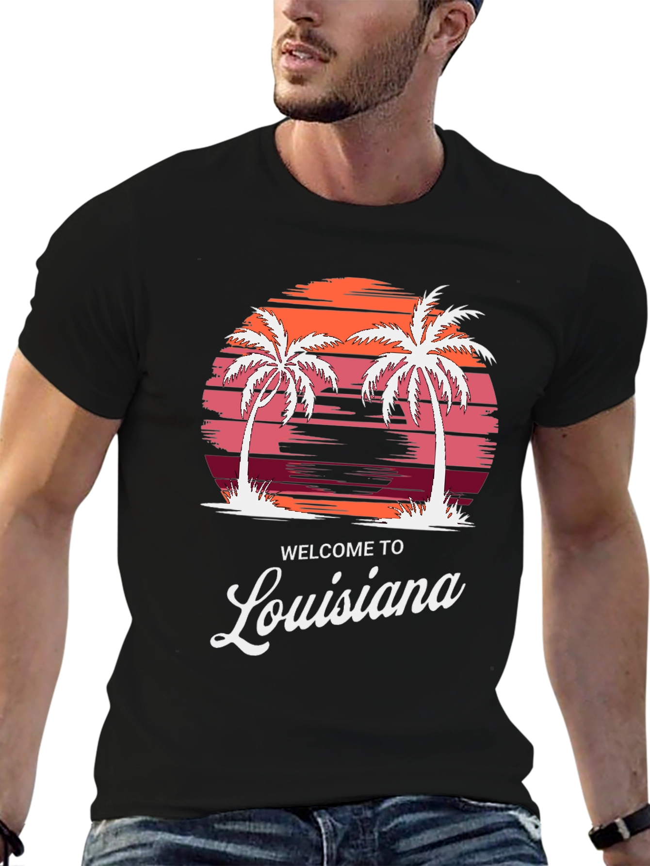 Welcome to Louisiana Palm Tree T-Shirt
