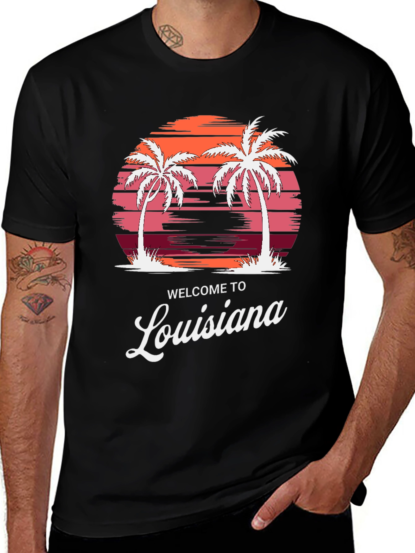 Welcome to Louisiana Palm Tree T-Shirt