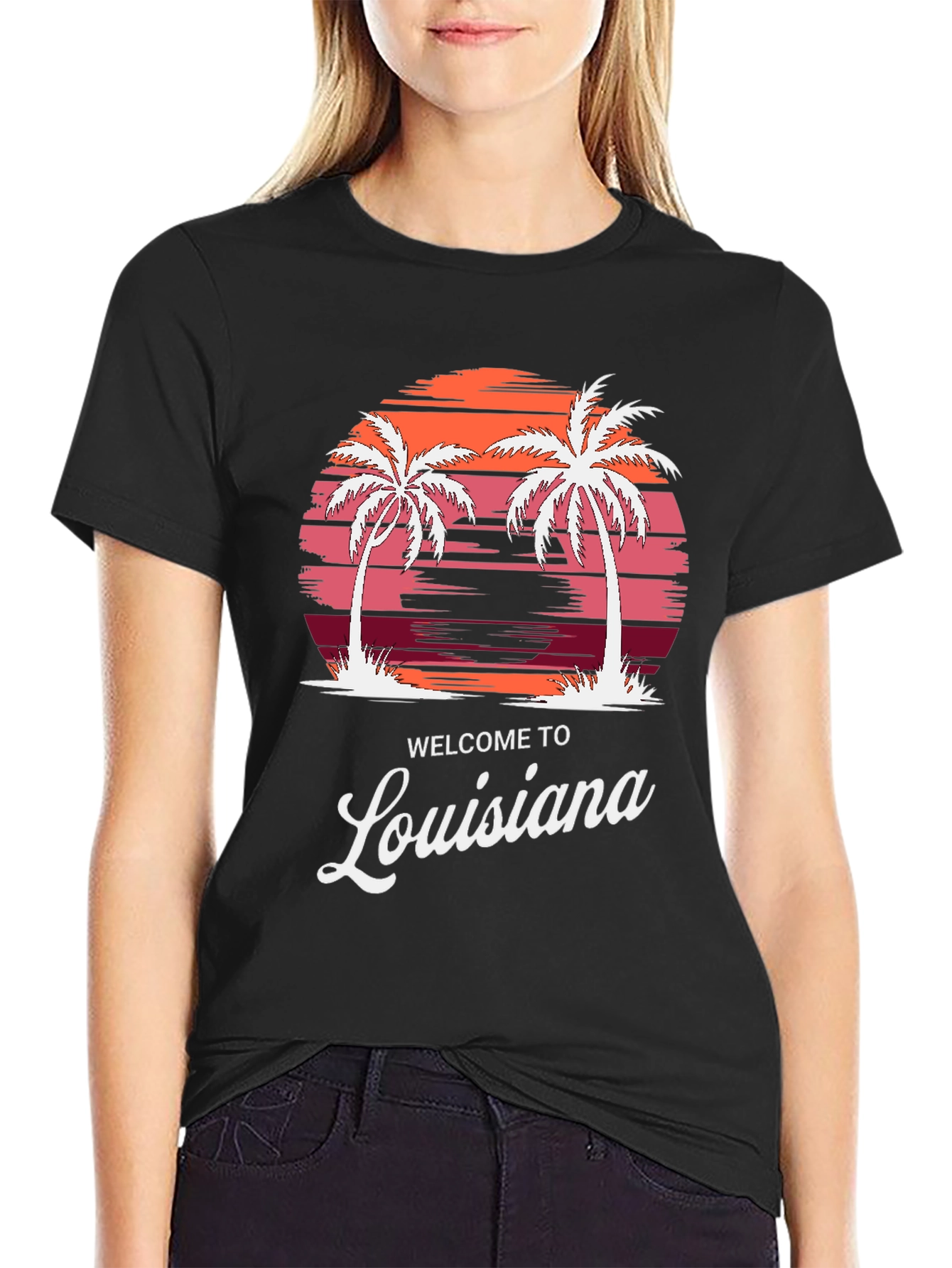 Welcome to Louisiana Palm Tree T-Shirt