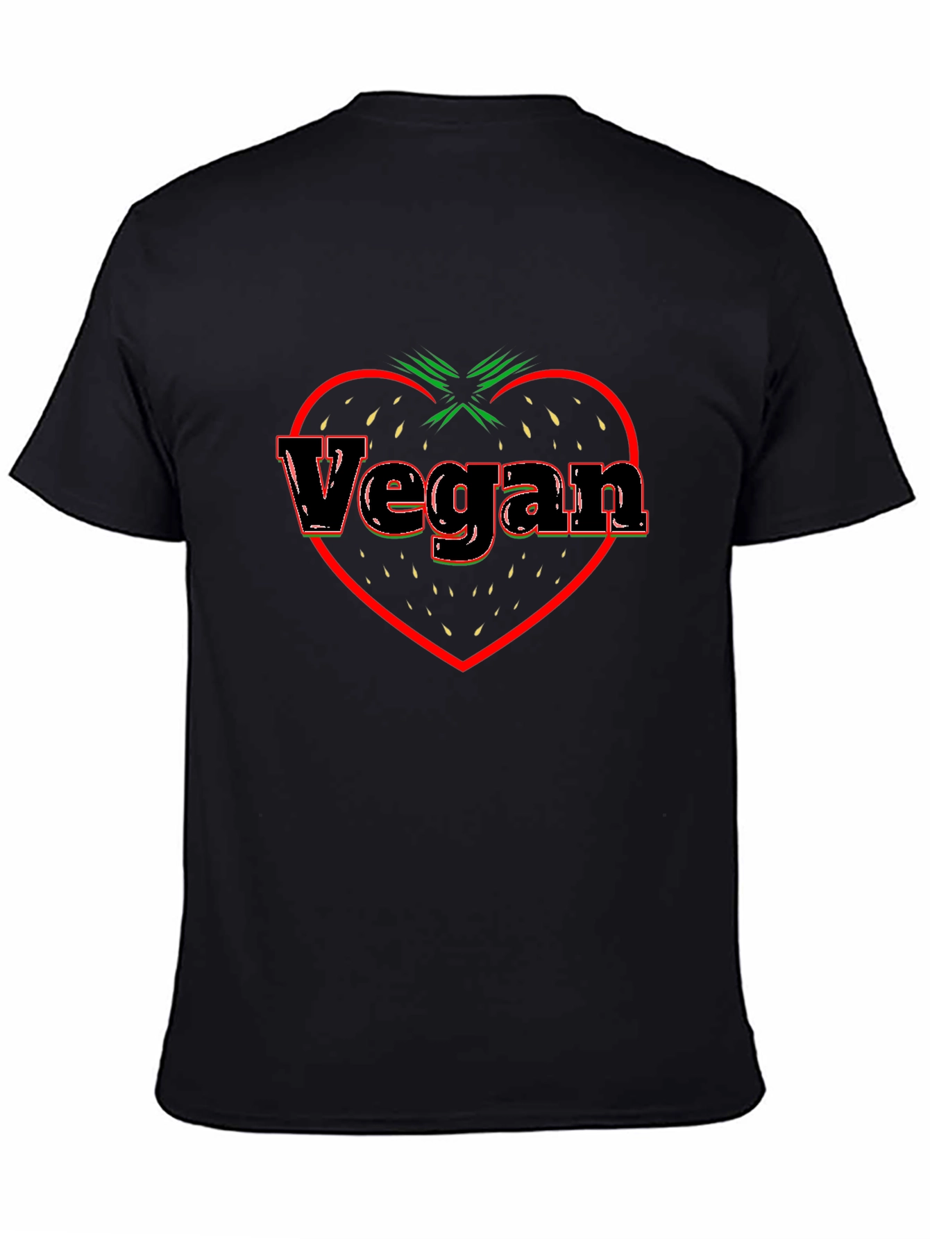 Vegan Strawberry Heart T-Shirt