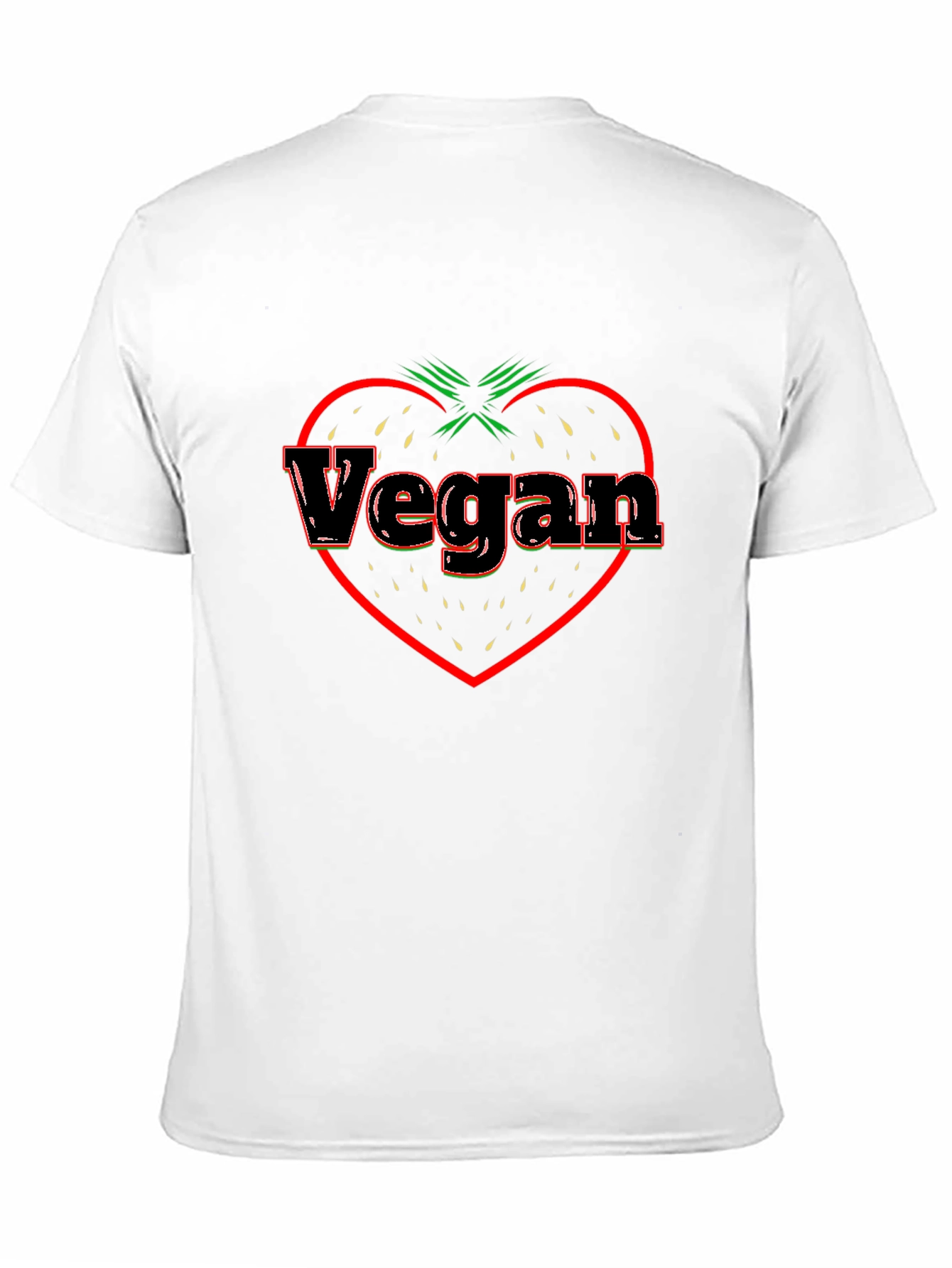 Vegan Strawberry Heart T-Shirt