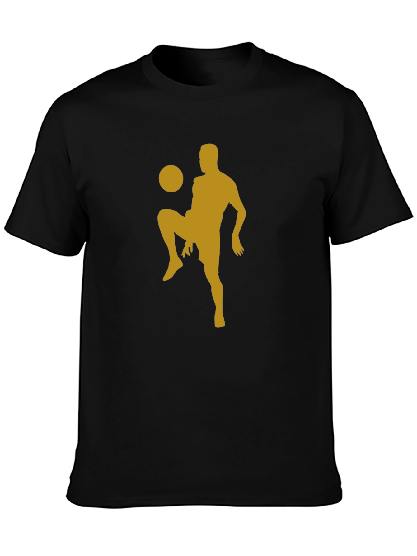 Soccer Silhouette Black T-Shirt