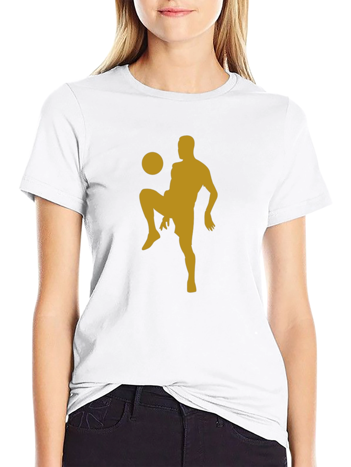 Soccer Silhouette Black T-Shirt