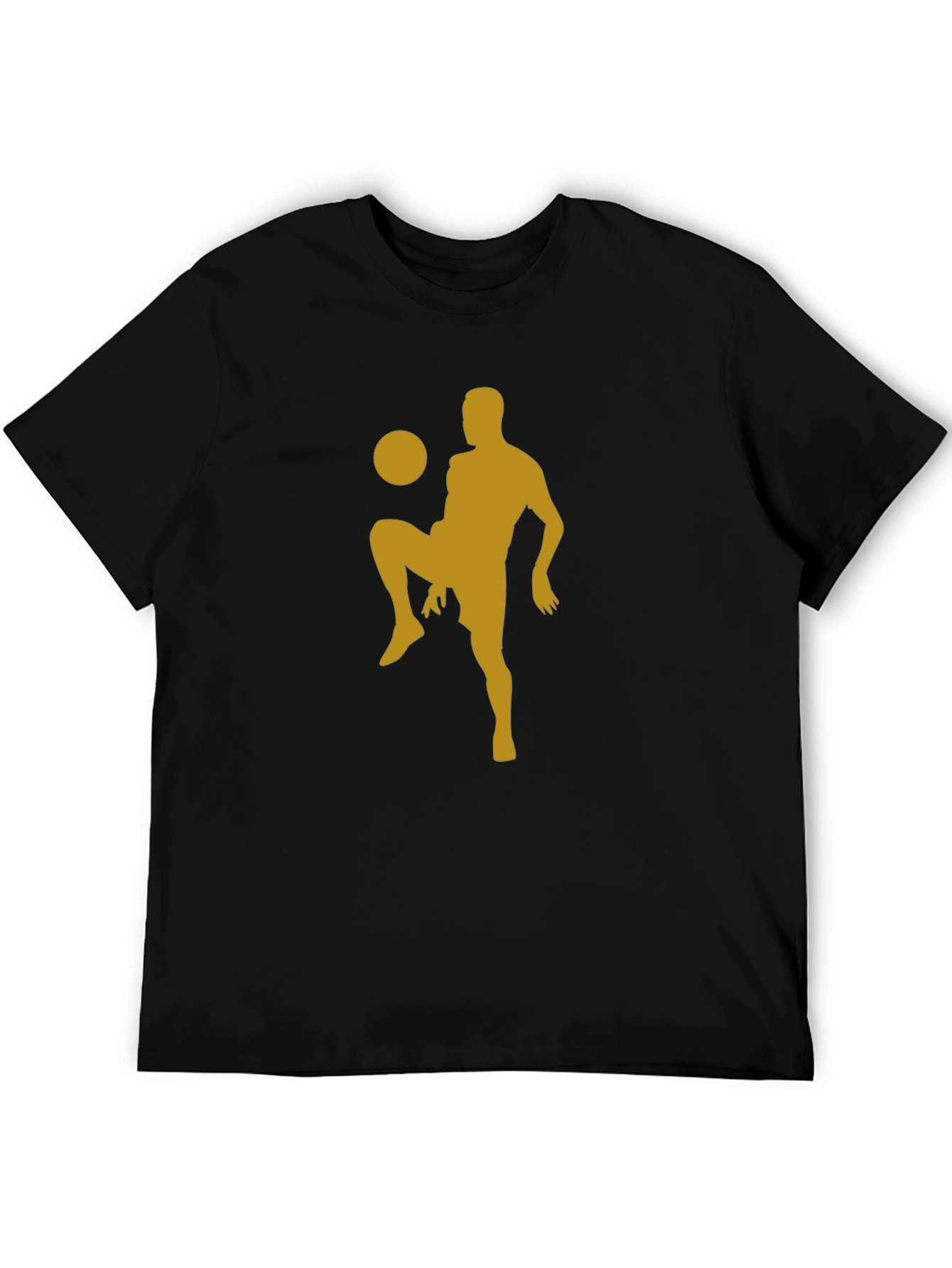 Soccer Silhouette Black T-Shirt