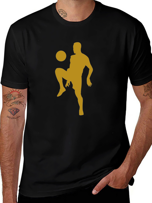 Soccer Silhouette Black T-Shirt