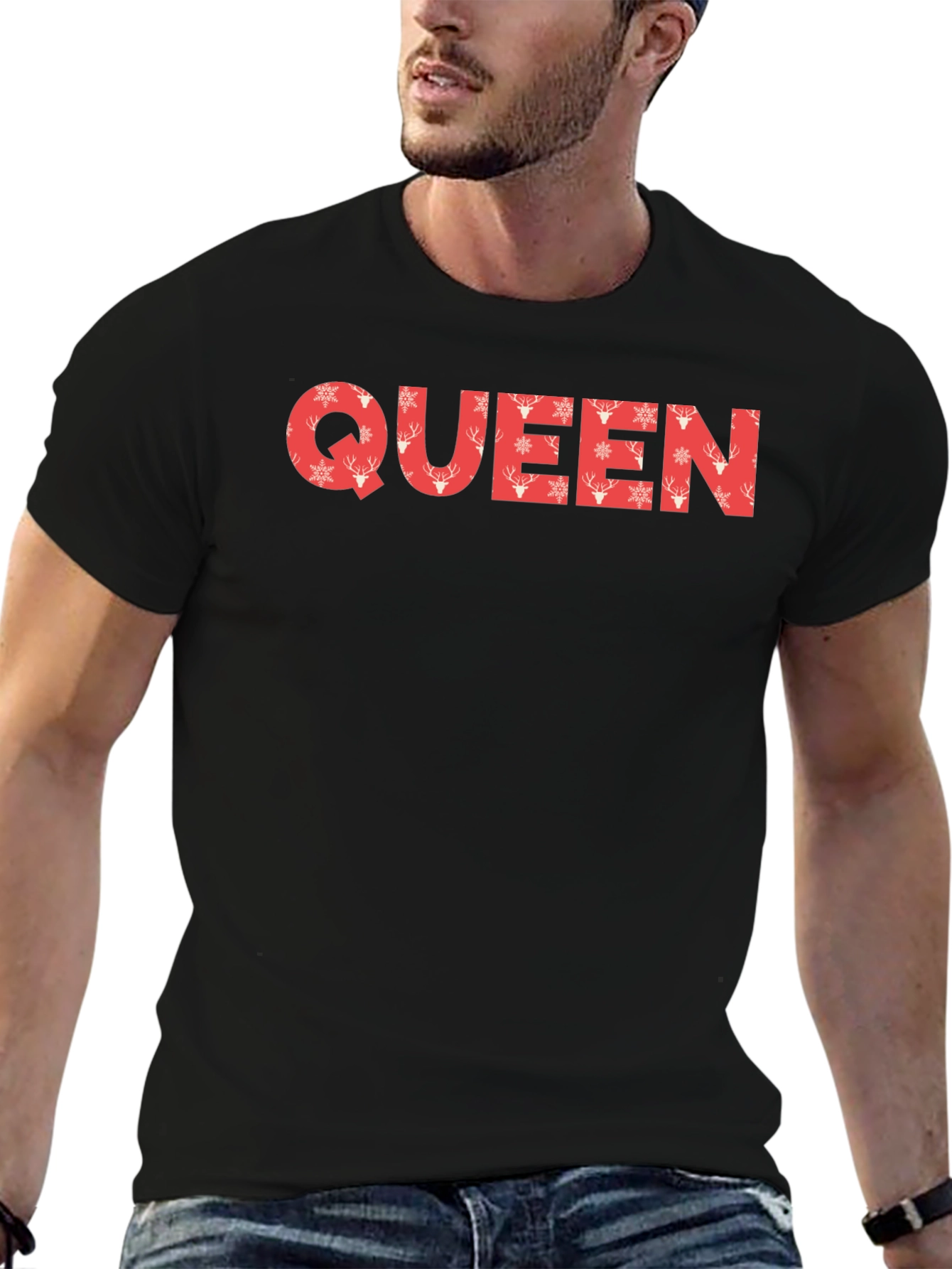 Queen Christmas Pattern Tee - Holiday Style