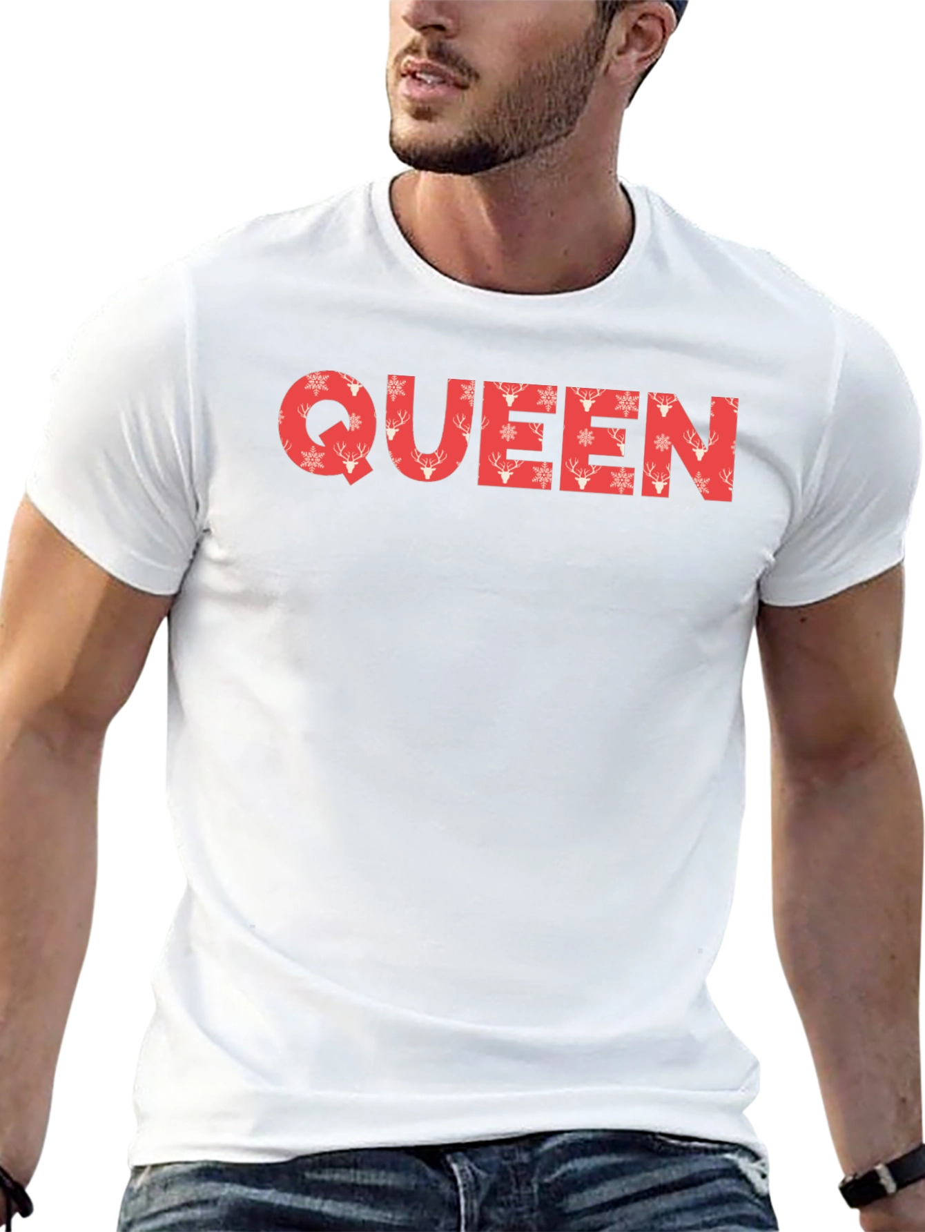 Queen Christmas Pattern Tee - Holiday Style
