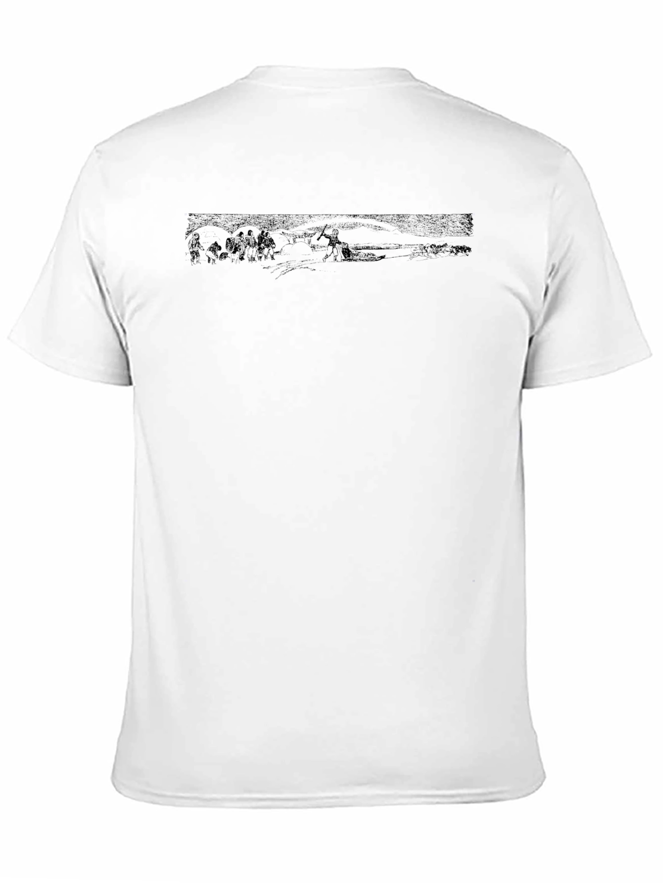 Mens Black Graphic Print Crew Neck Tee