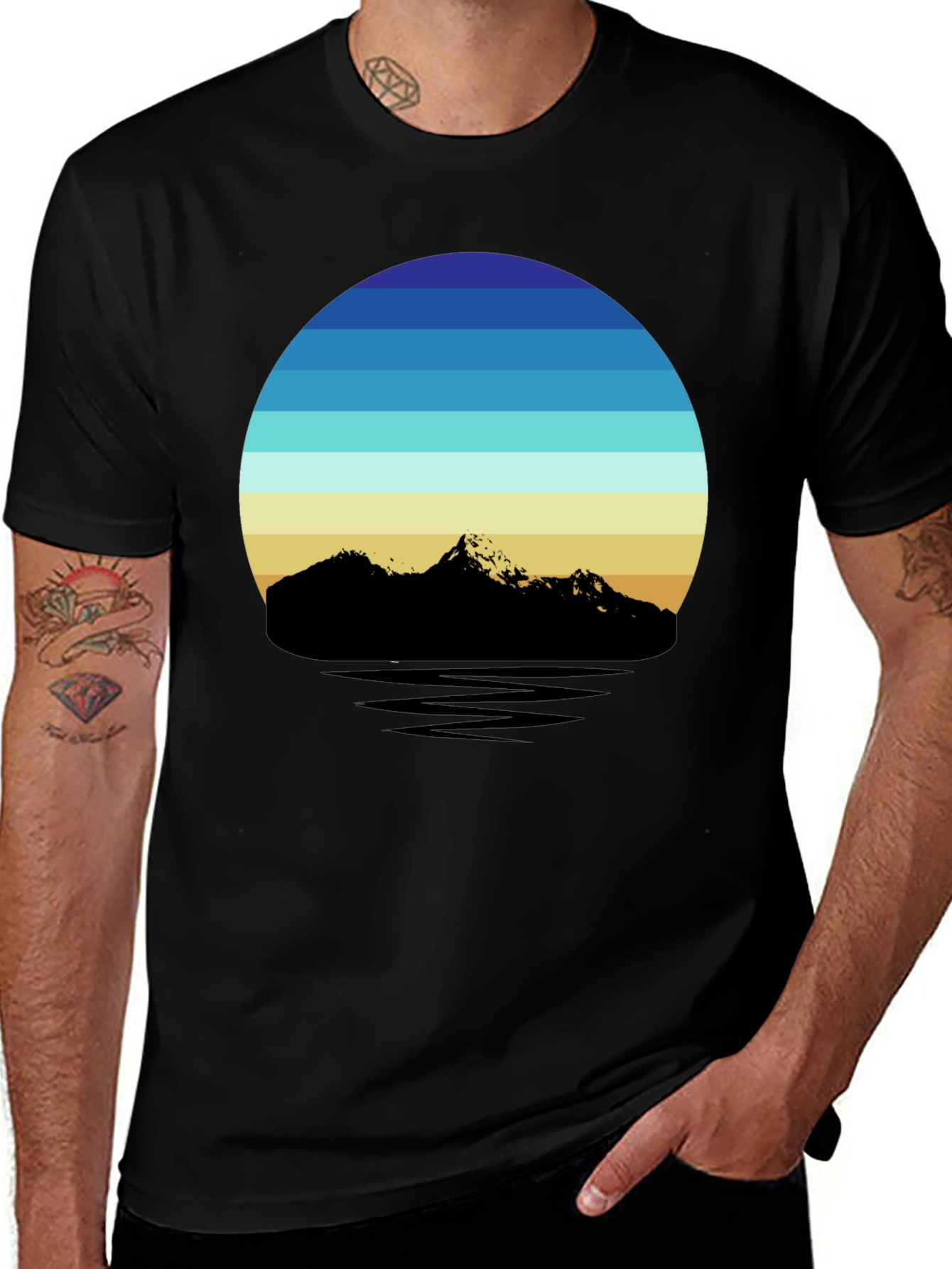 Retro Mountainscape T-Shirt