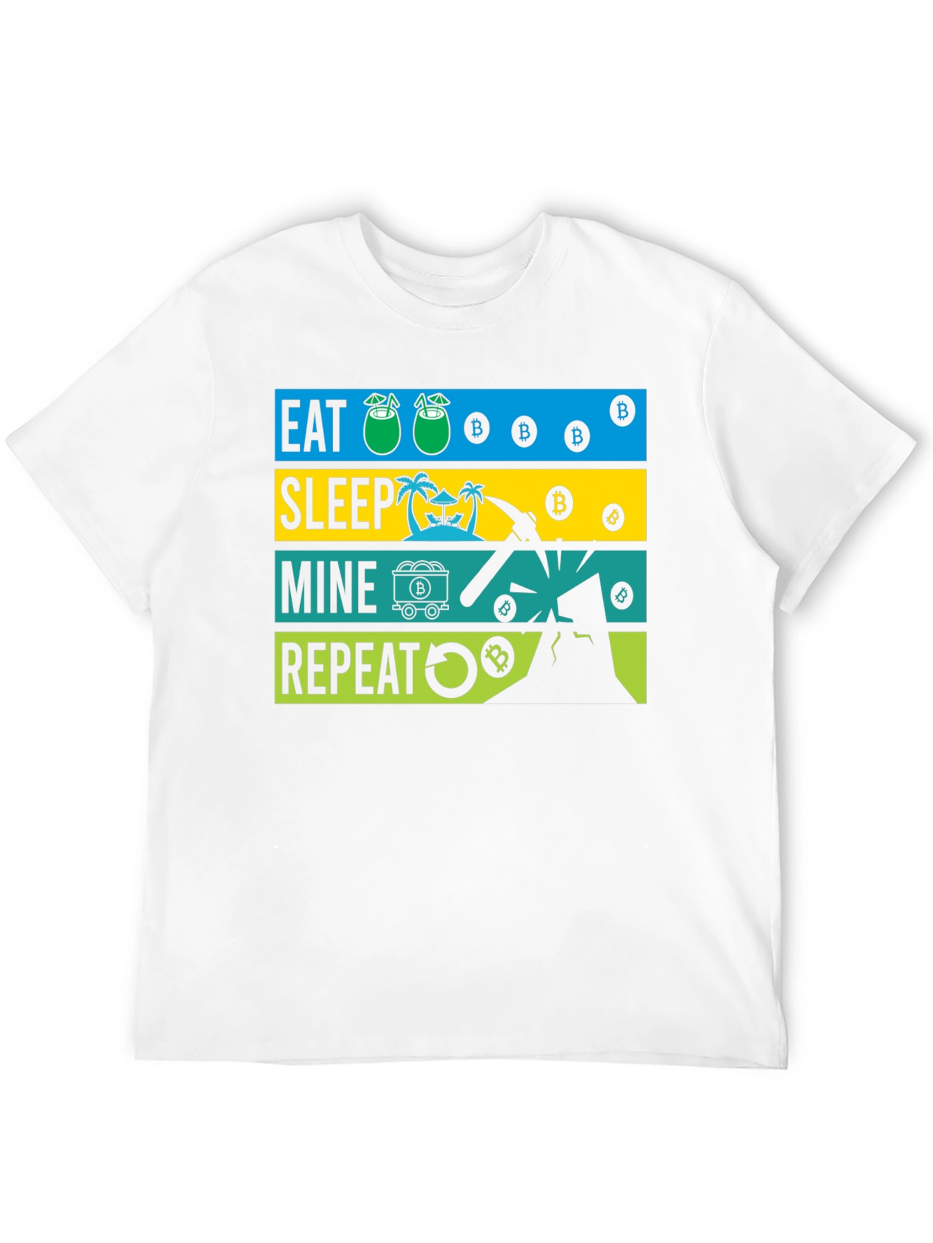 Eat Sleep Mine Repeat Bitcoin Graphic Tee