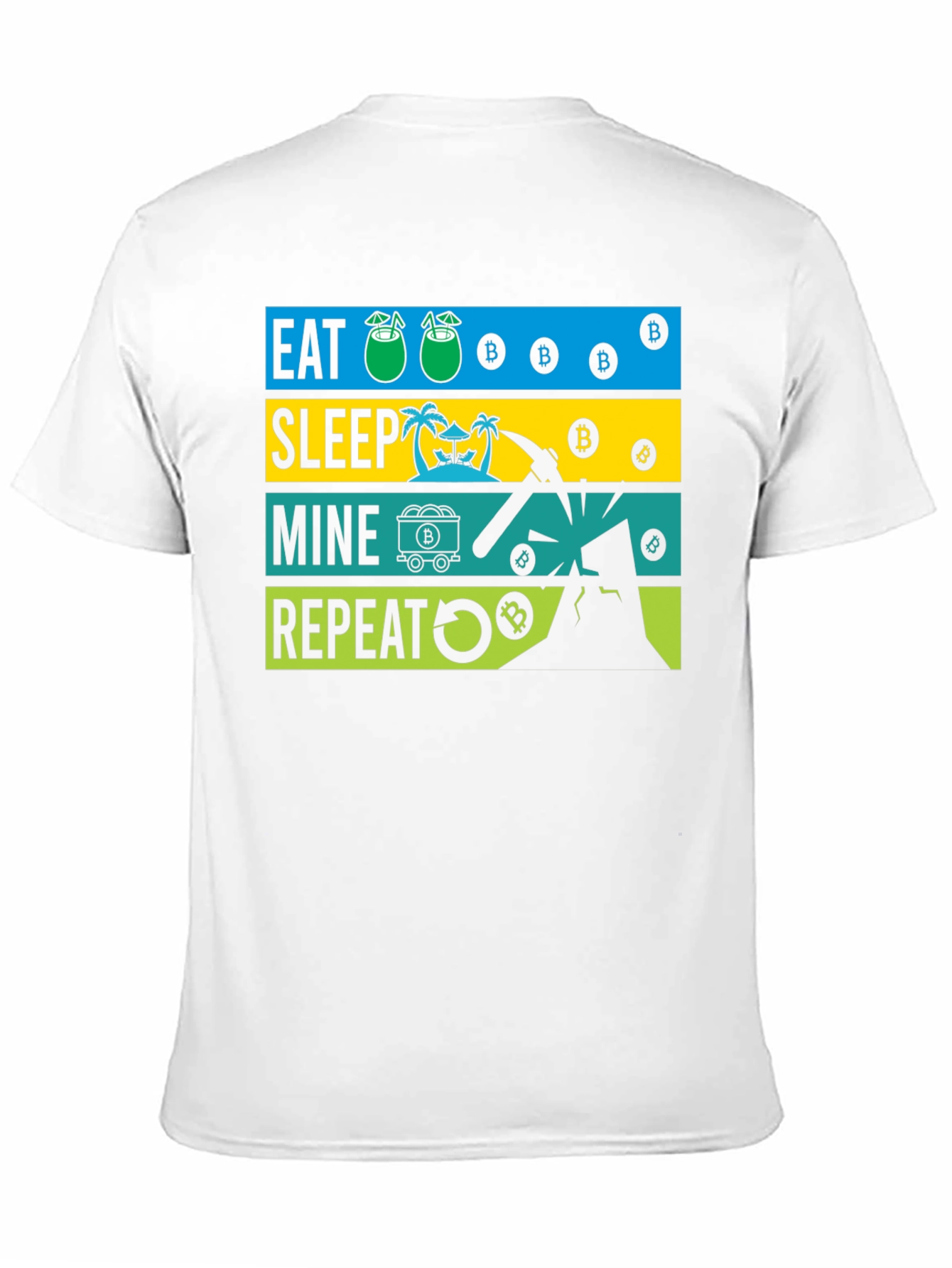 Eat Sleep Mine Repeat Bitcoin Graphic Tee