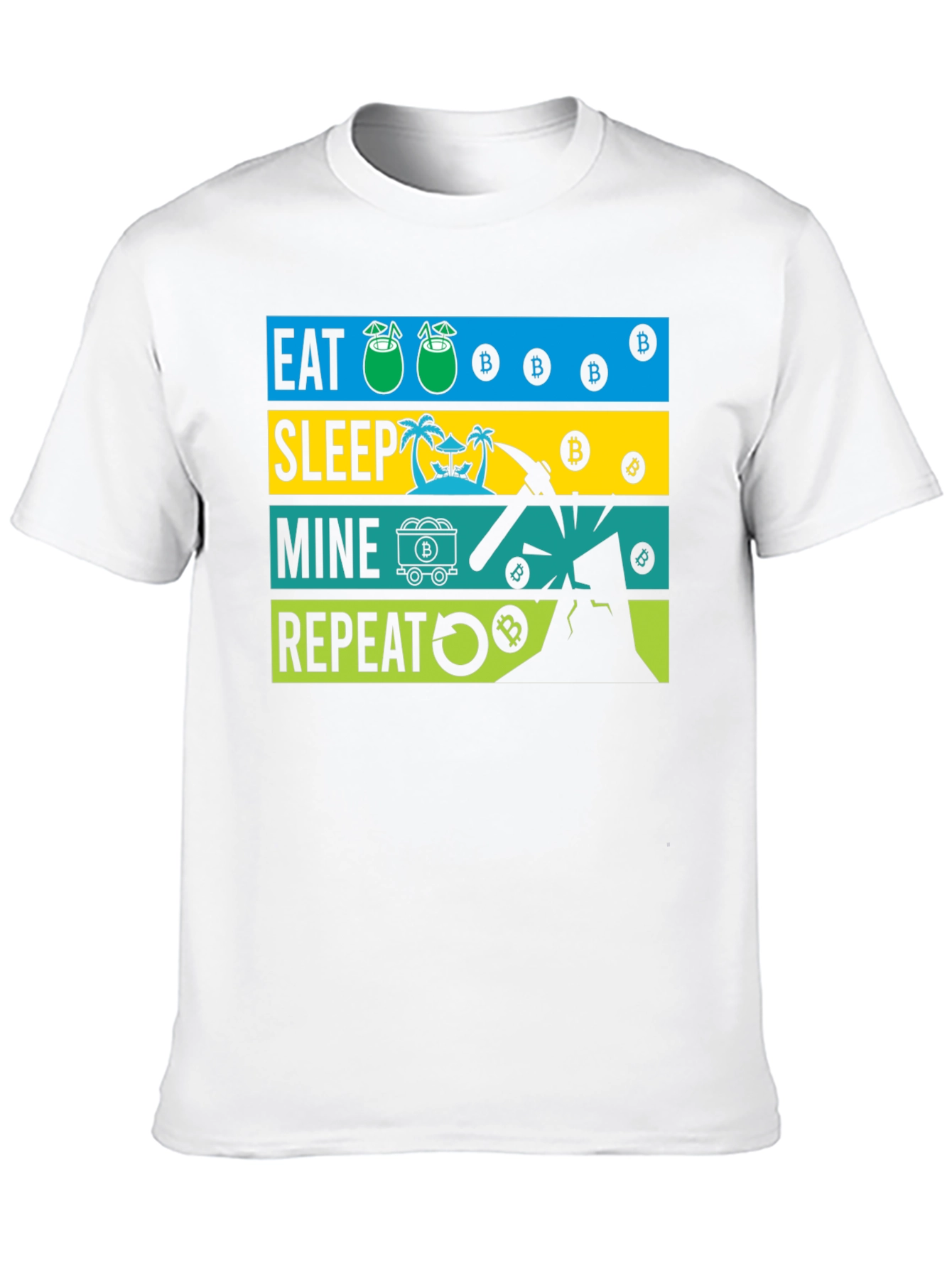 Eat Sleep Mine Repeat Bitcoin Graphic Tee