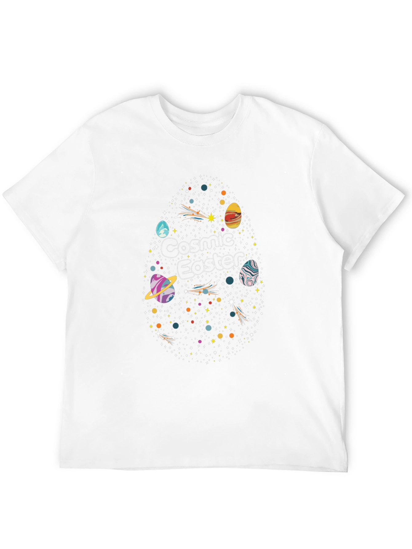 Cosmic Easter T-Shirt - Space Egg Design