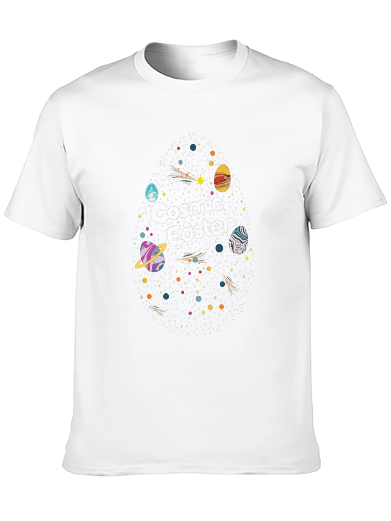 Cosmic Easter T-Shirt - Space Egg Design
