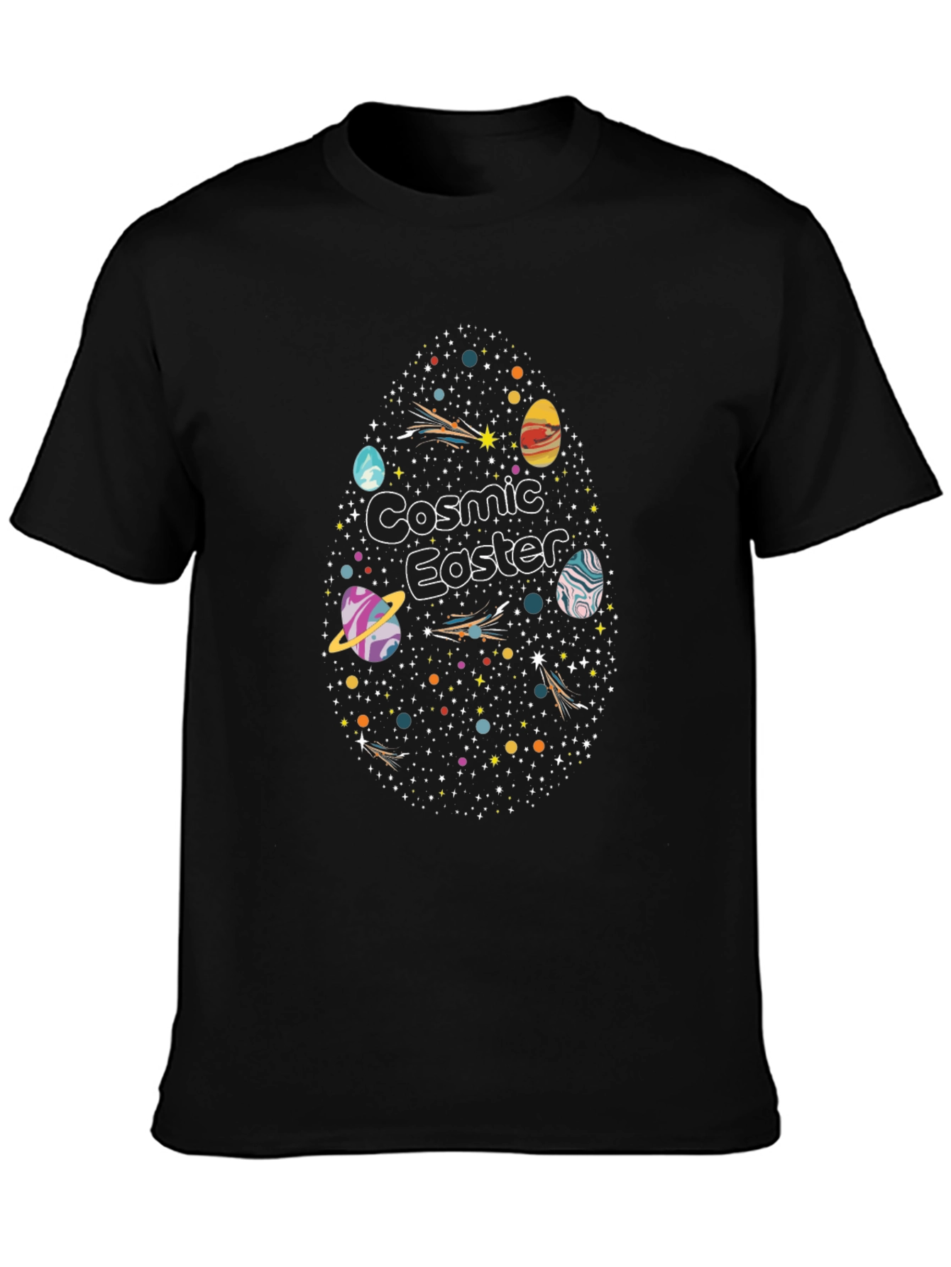 Cosmic Easter T-Shirt - Space Egg Design