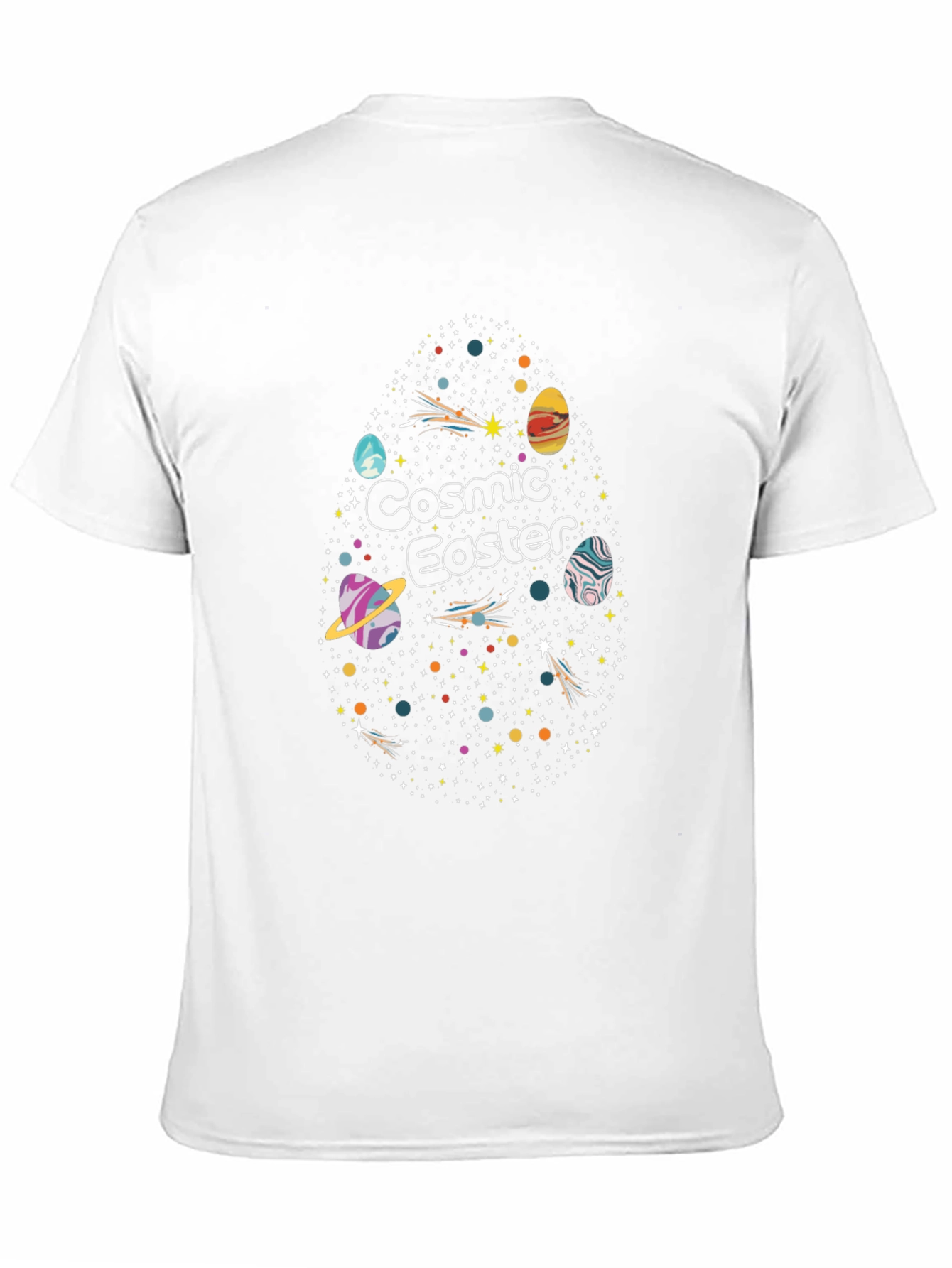 Cosmic Easter T-Shirt - Space Egg Design