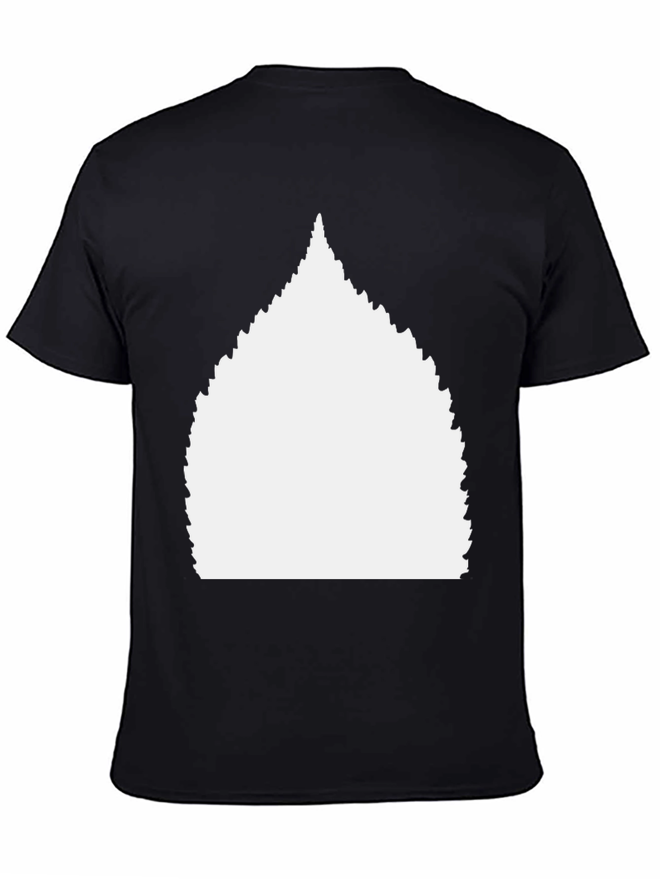 Blank White Graphic on Black Mens Tee