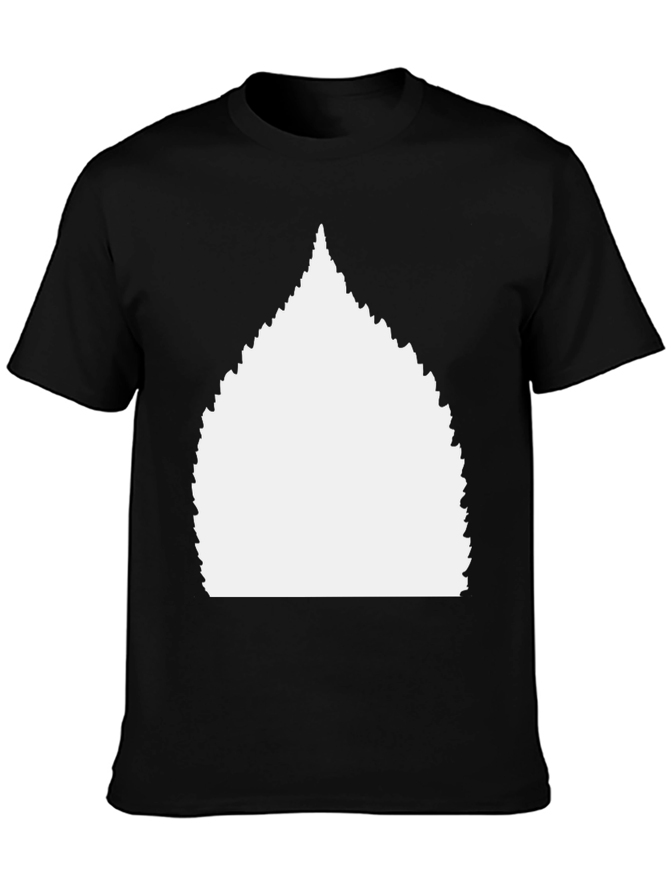 Blank White Graphic on Black Mens Tee