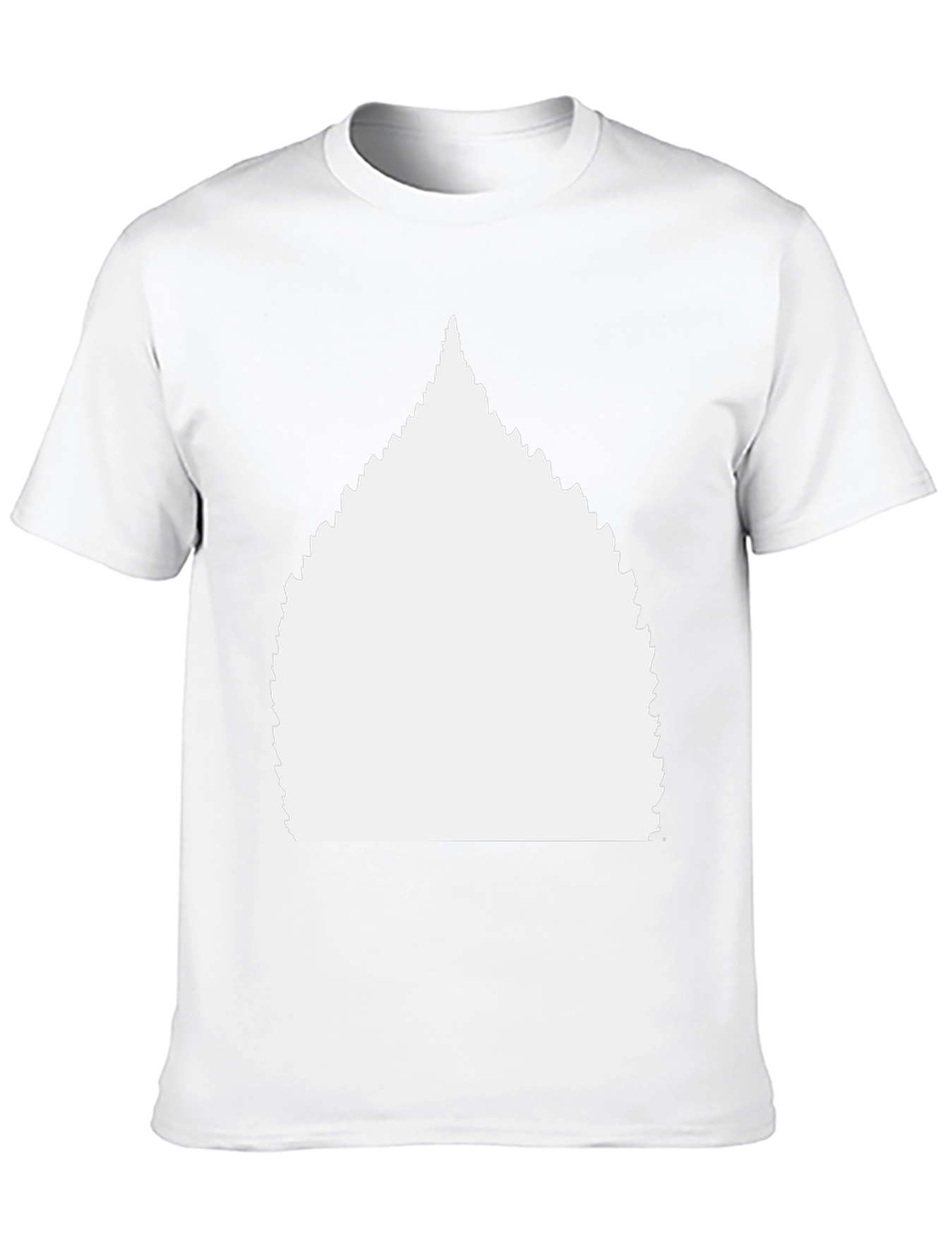 Blank White Graphic on Black Mens Tee