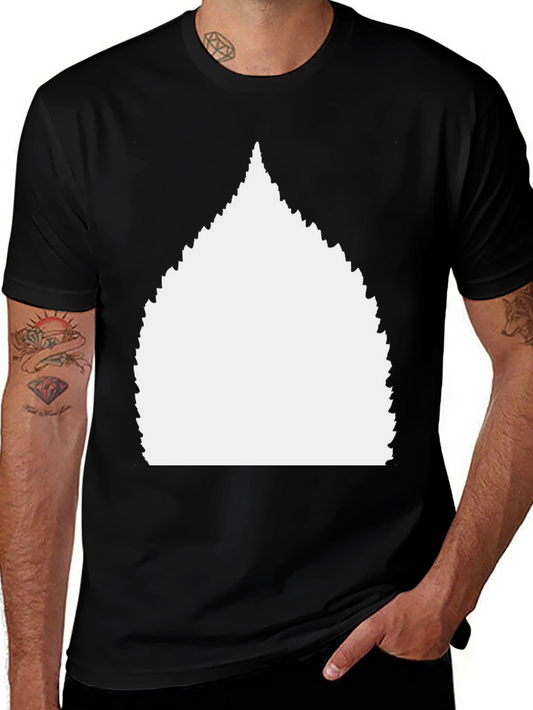 Blank White Graphic on Black Mens Tee