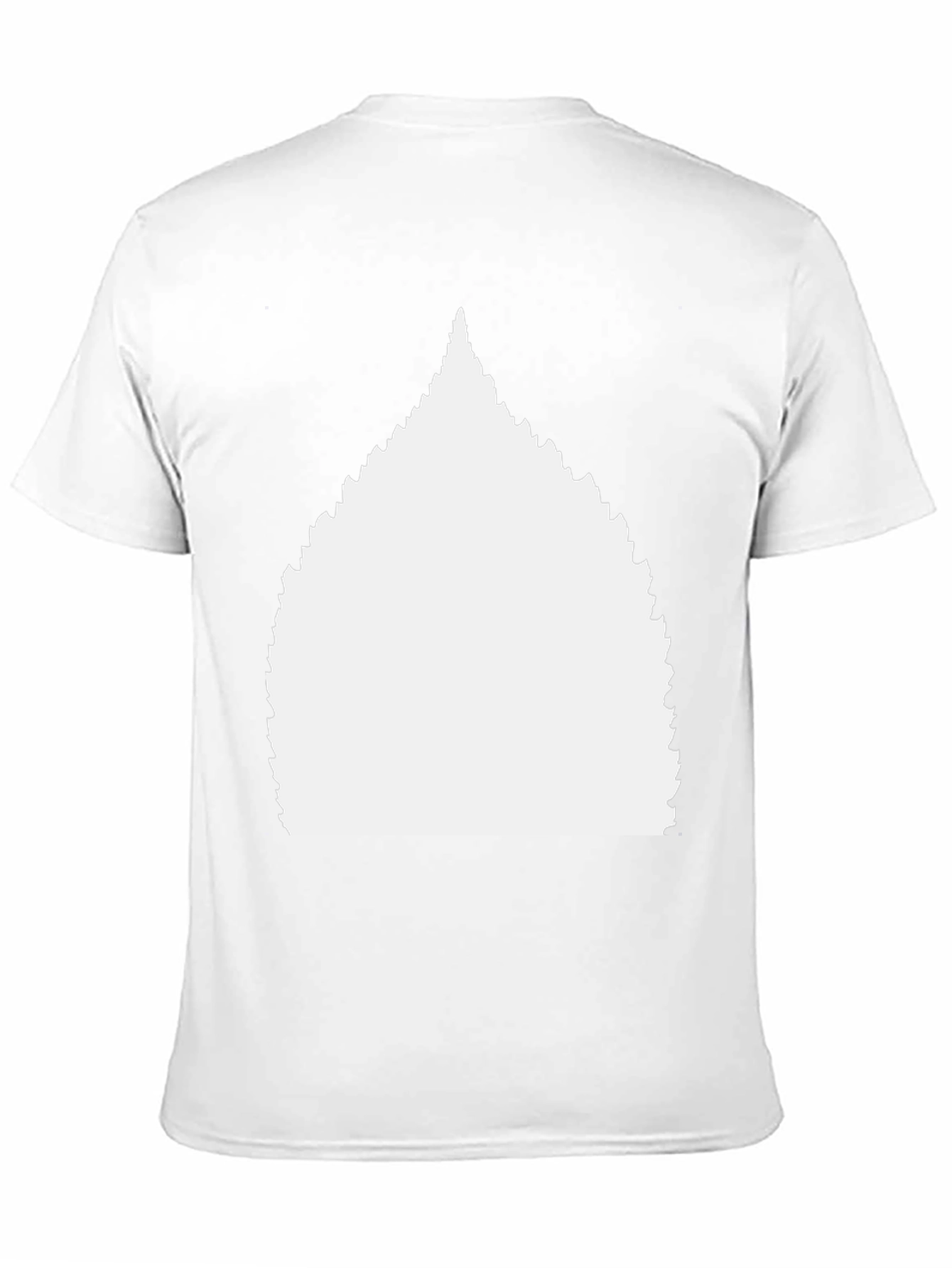 Blank White Graphic on Black Mens Tee