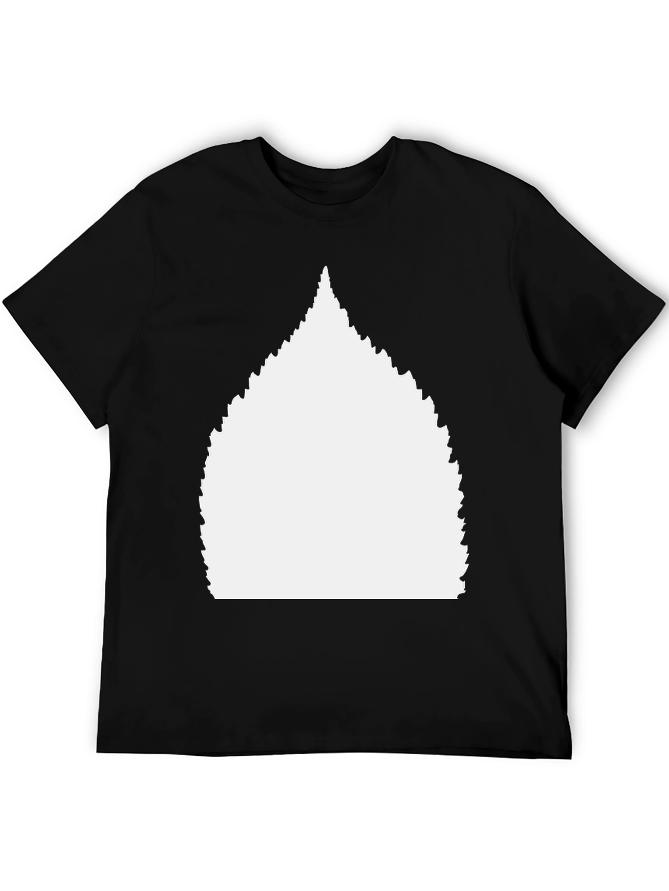 Blank White Graphic on Black Mens Tee