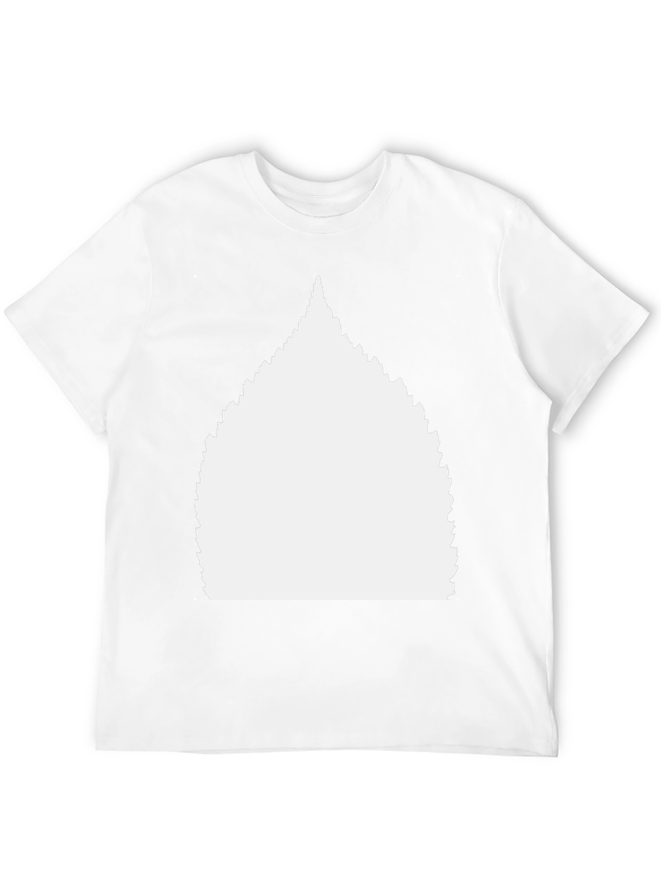 Blank White Graphic on Black Mens Tee