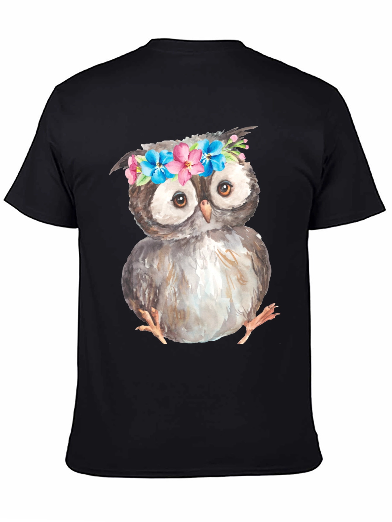 Owl with Flower Crown T-Shirt