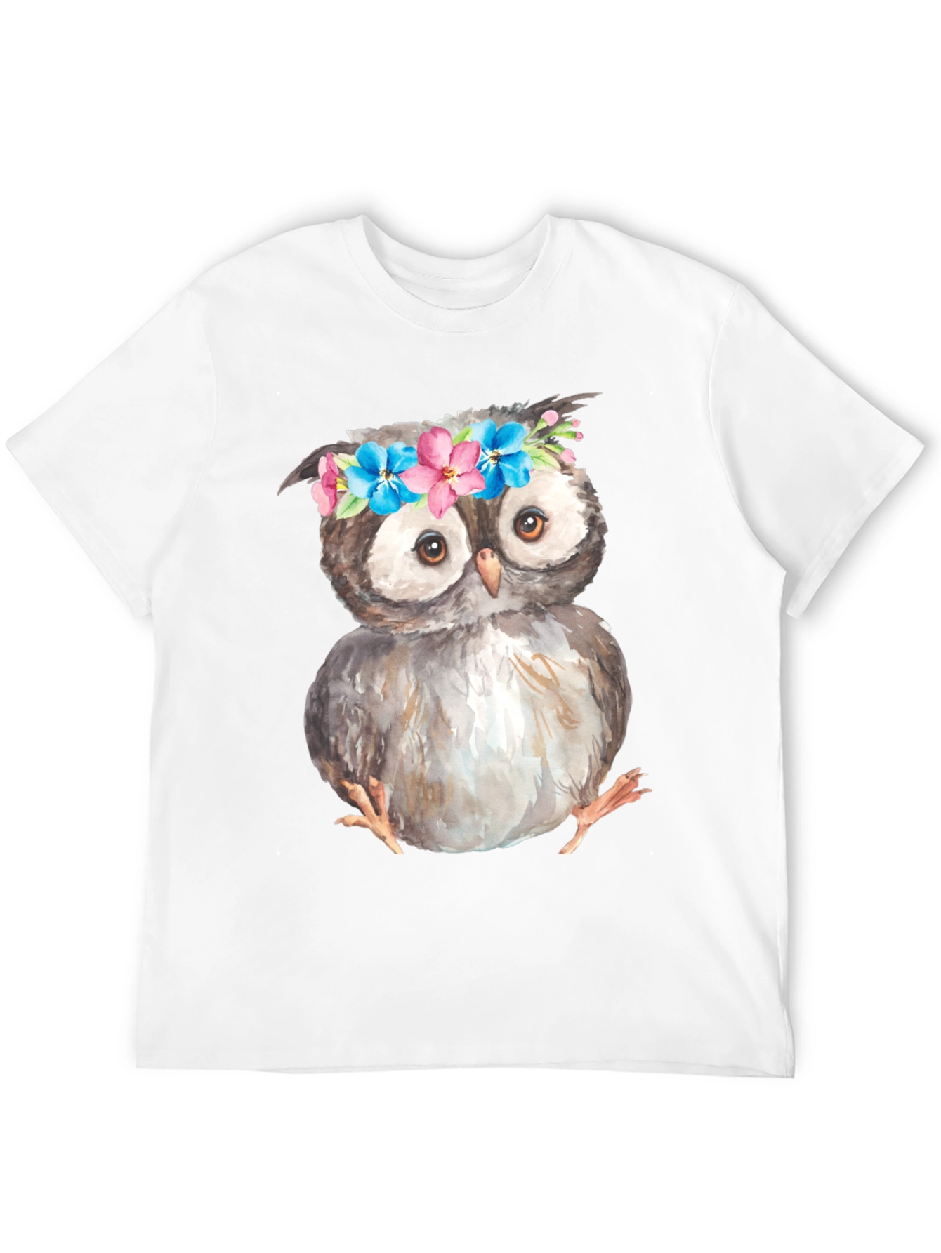 Owl with Flower Crown T-Shirt