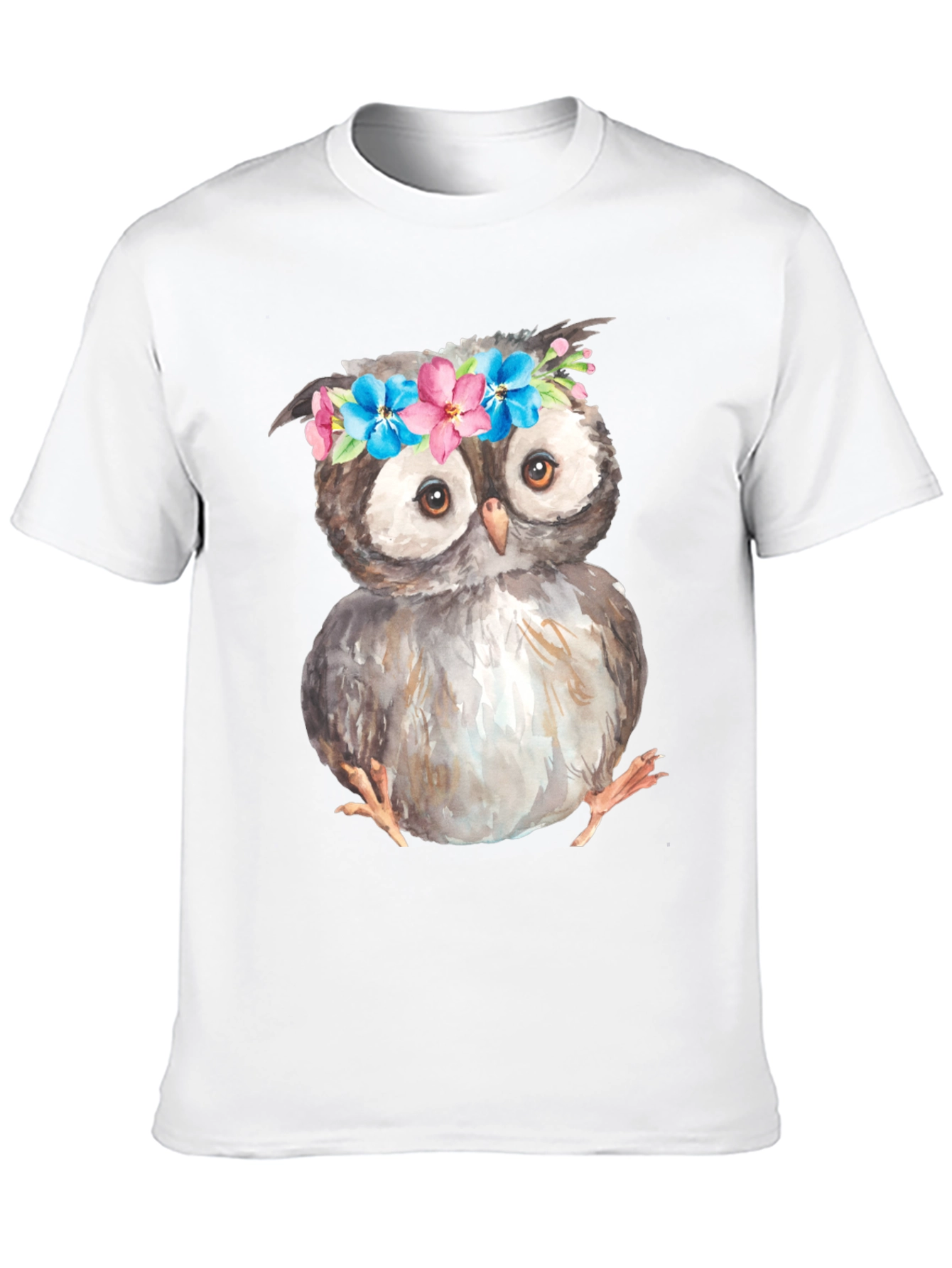 Owl with Flower Crown T-Shirt