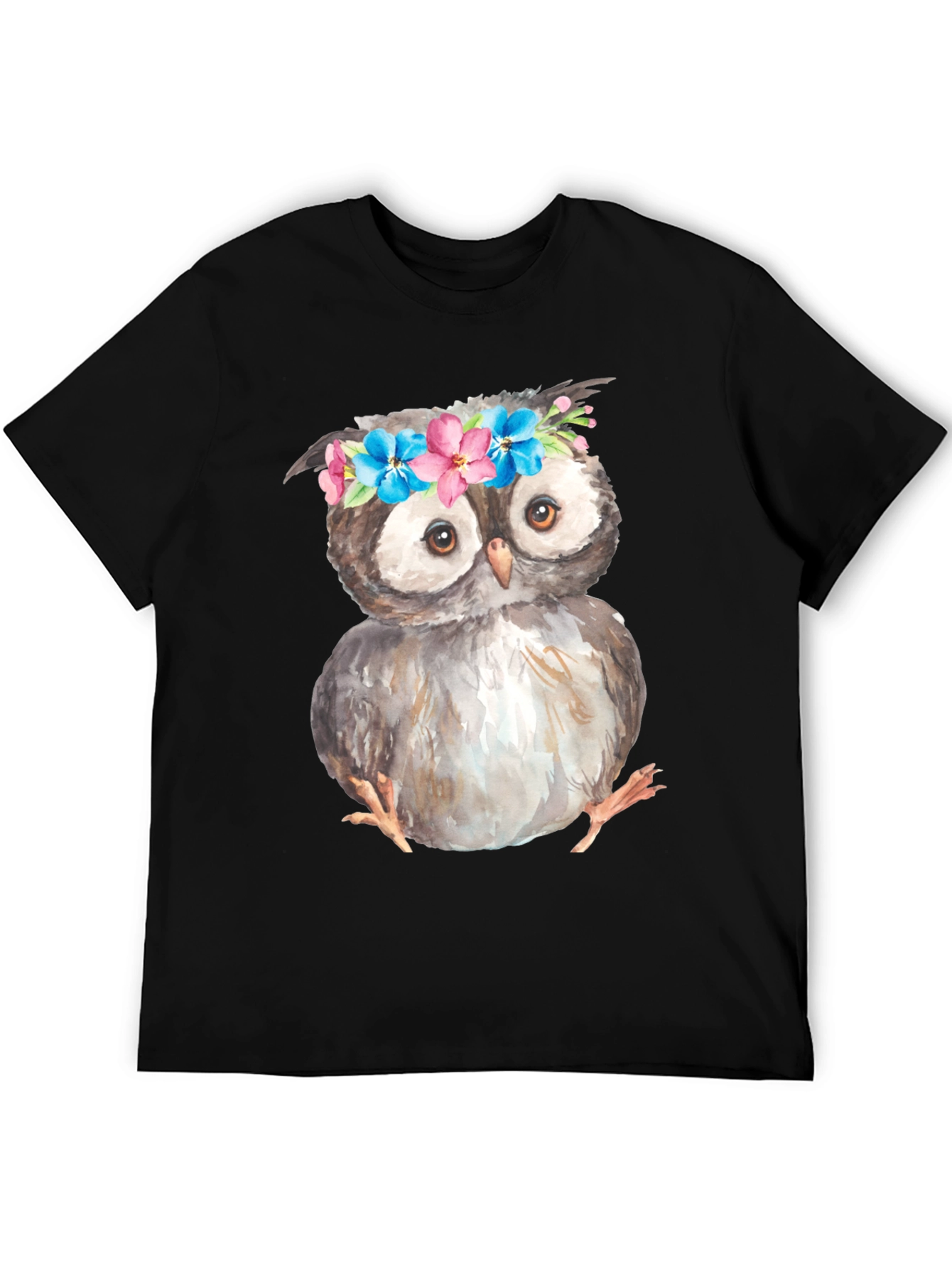 Owl with Flower Crown T-Shirt