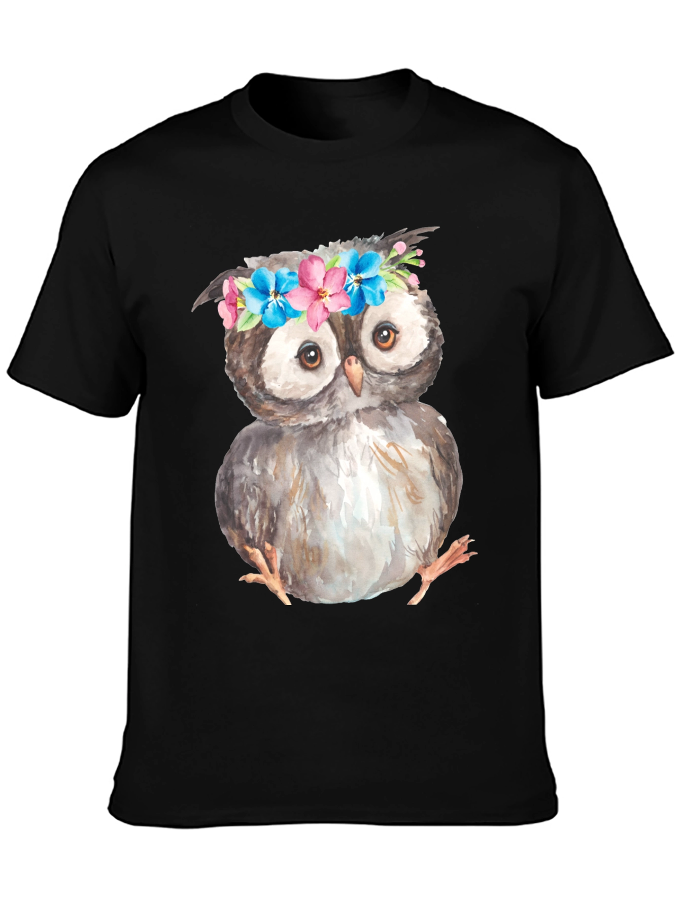 Owl with Flower Crown T-Shirt