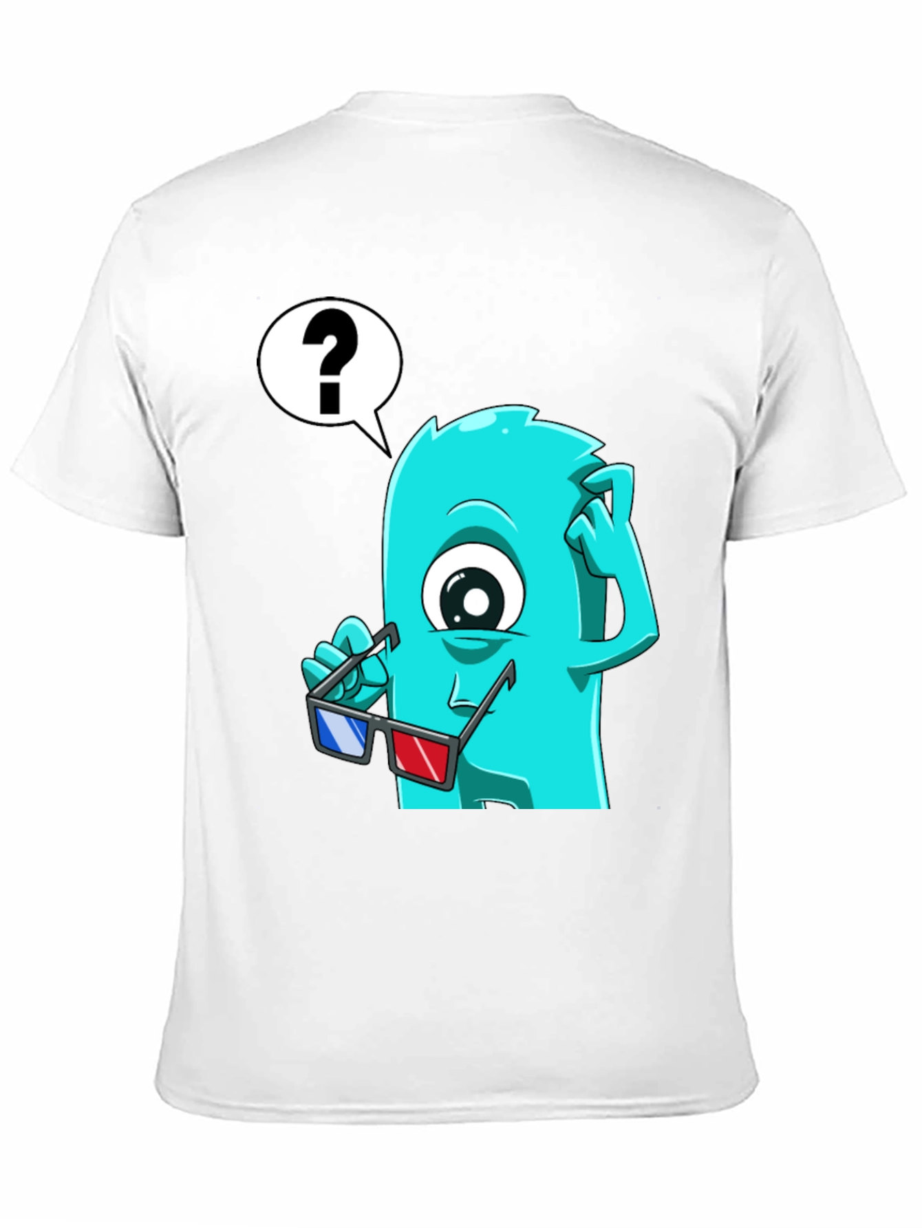 Confused 3D Monster Graphic T-Shirt